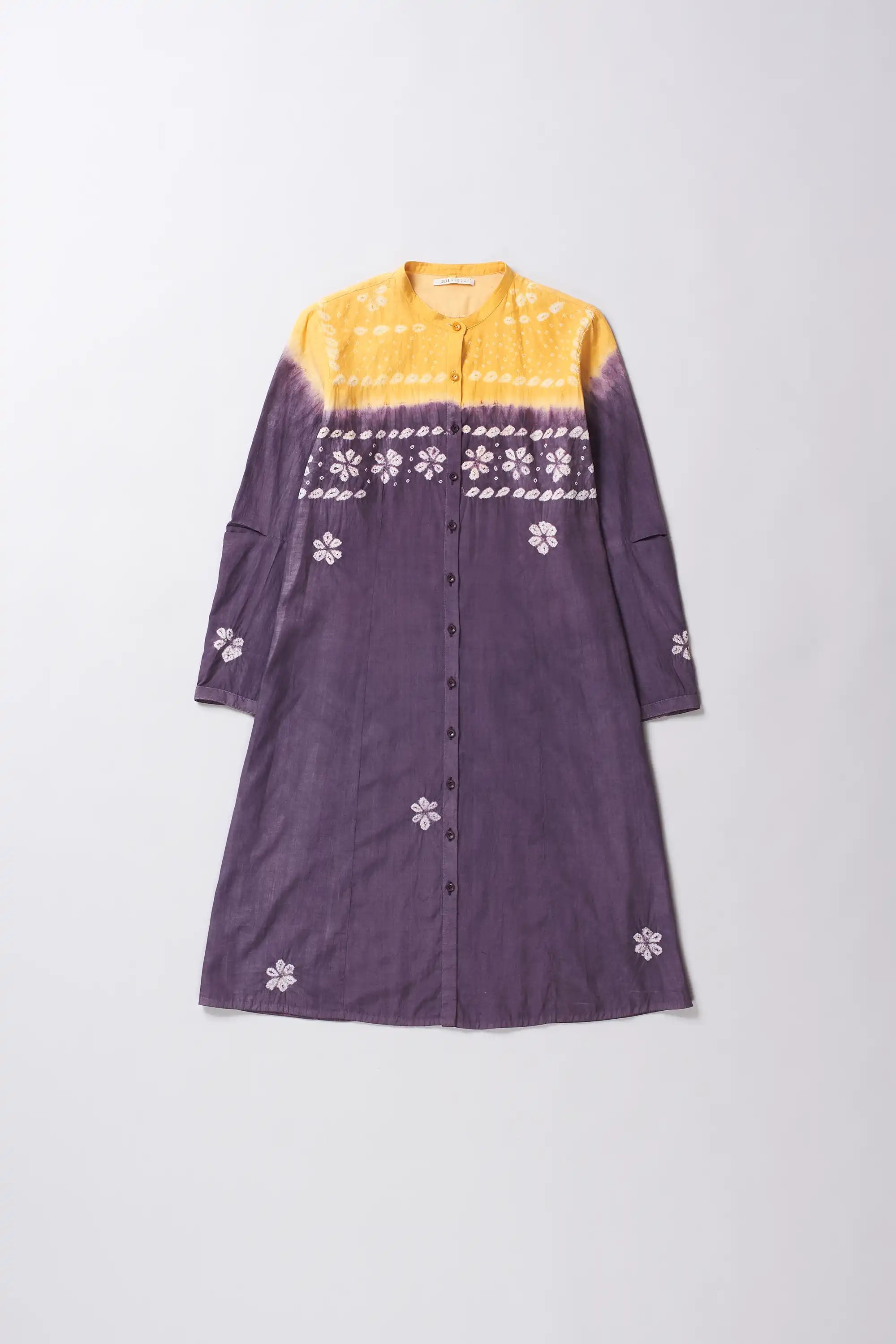 Multi Colour Cotton Silk Shibori Dress