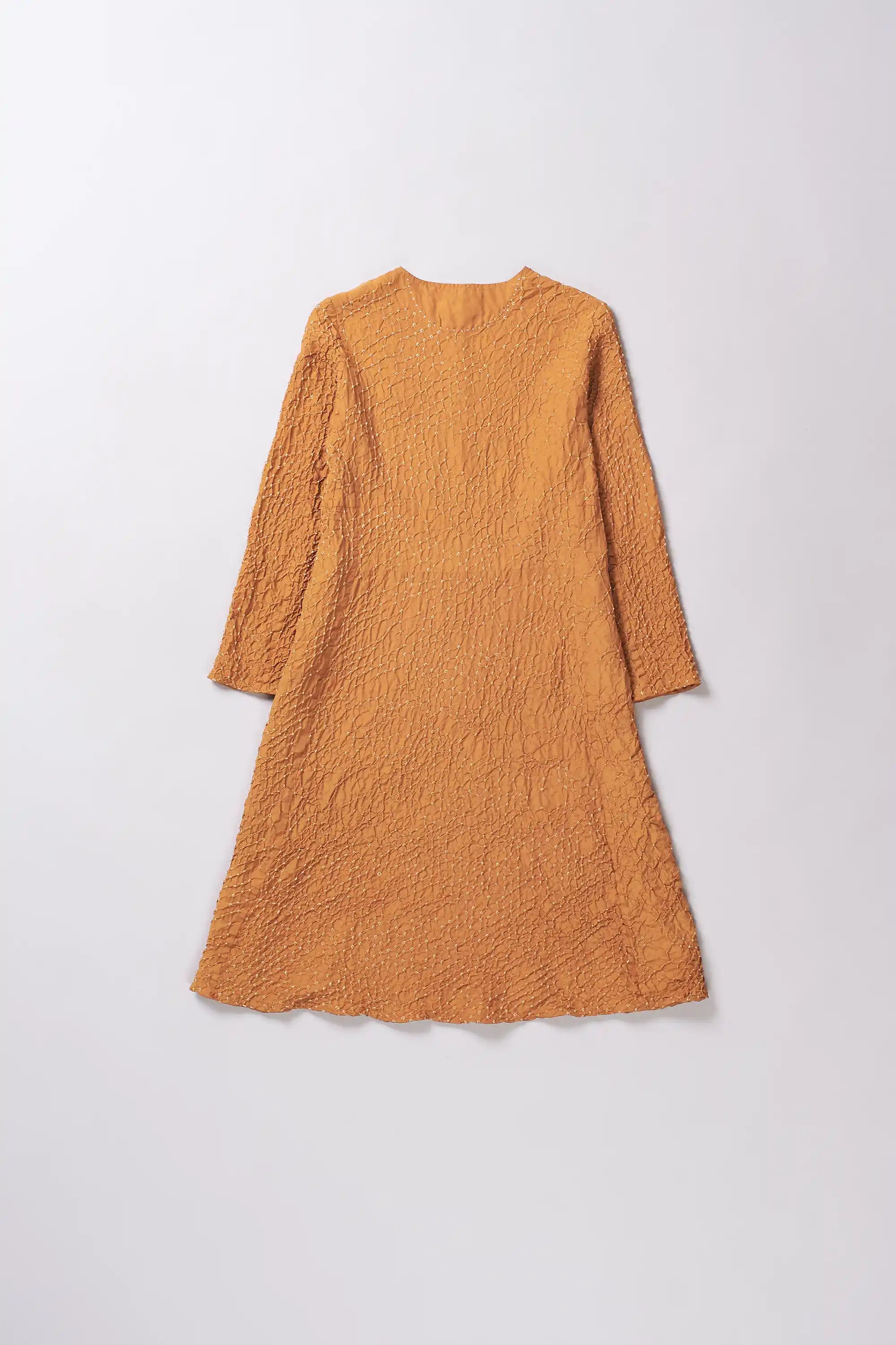 Mustard Yellow Bandhani Dress