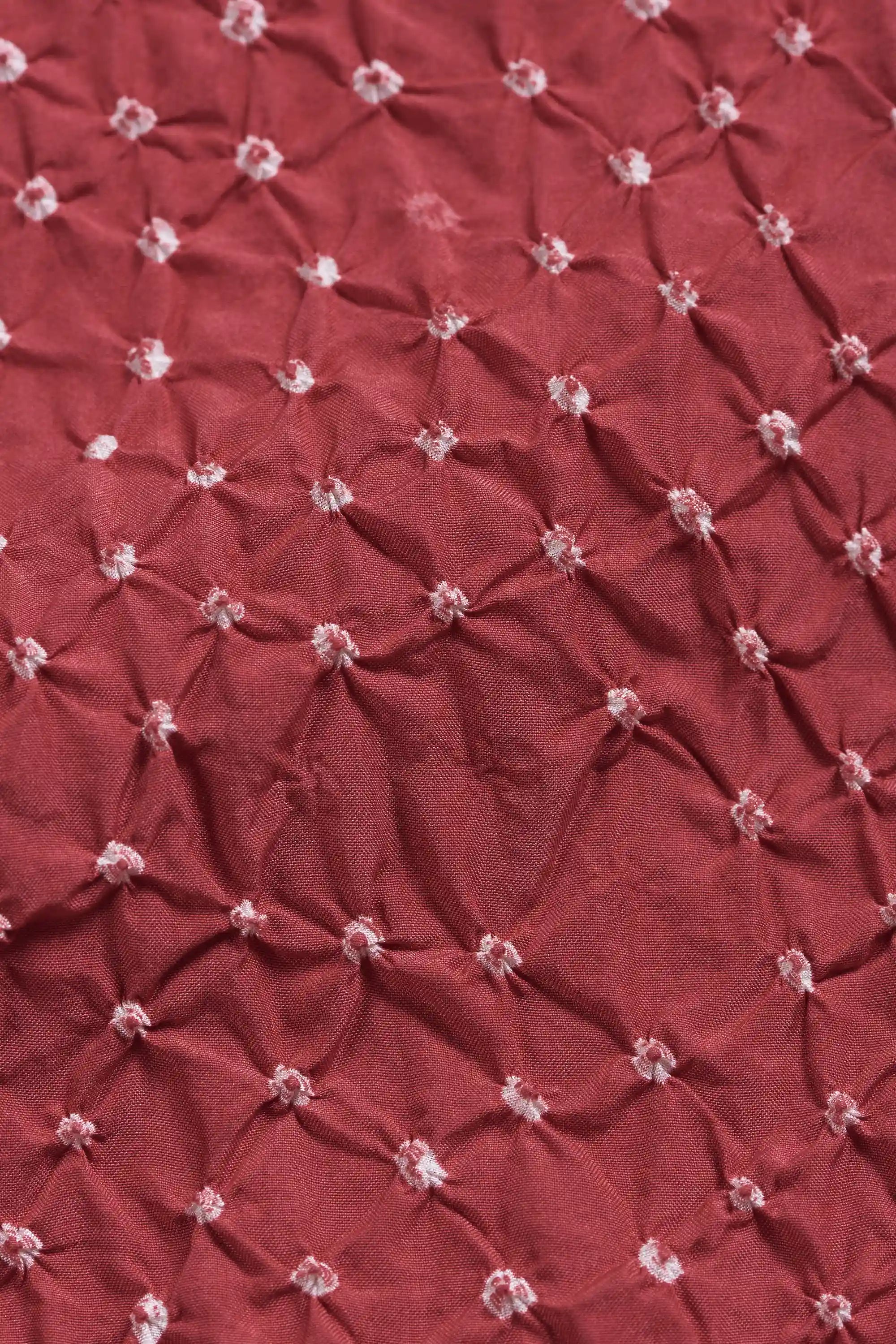 Red Silk Bandhani Dress