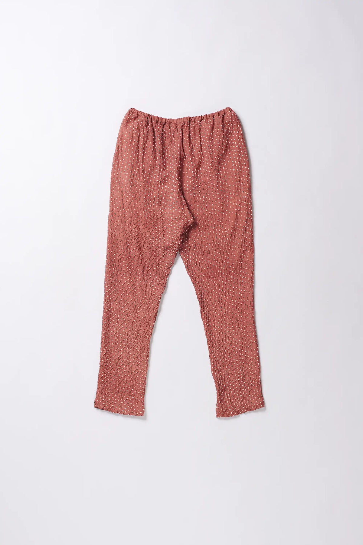 Rouge Pink Bandhani Silk Trouser