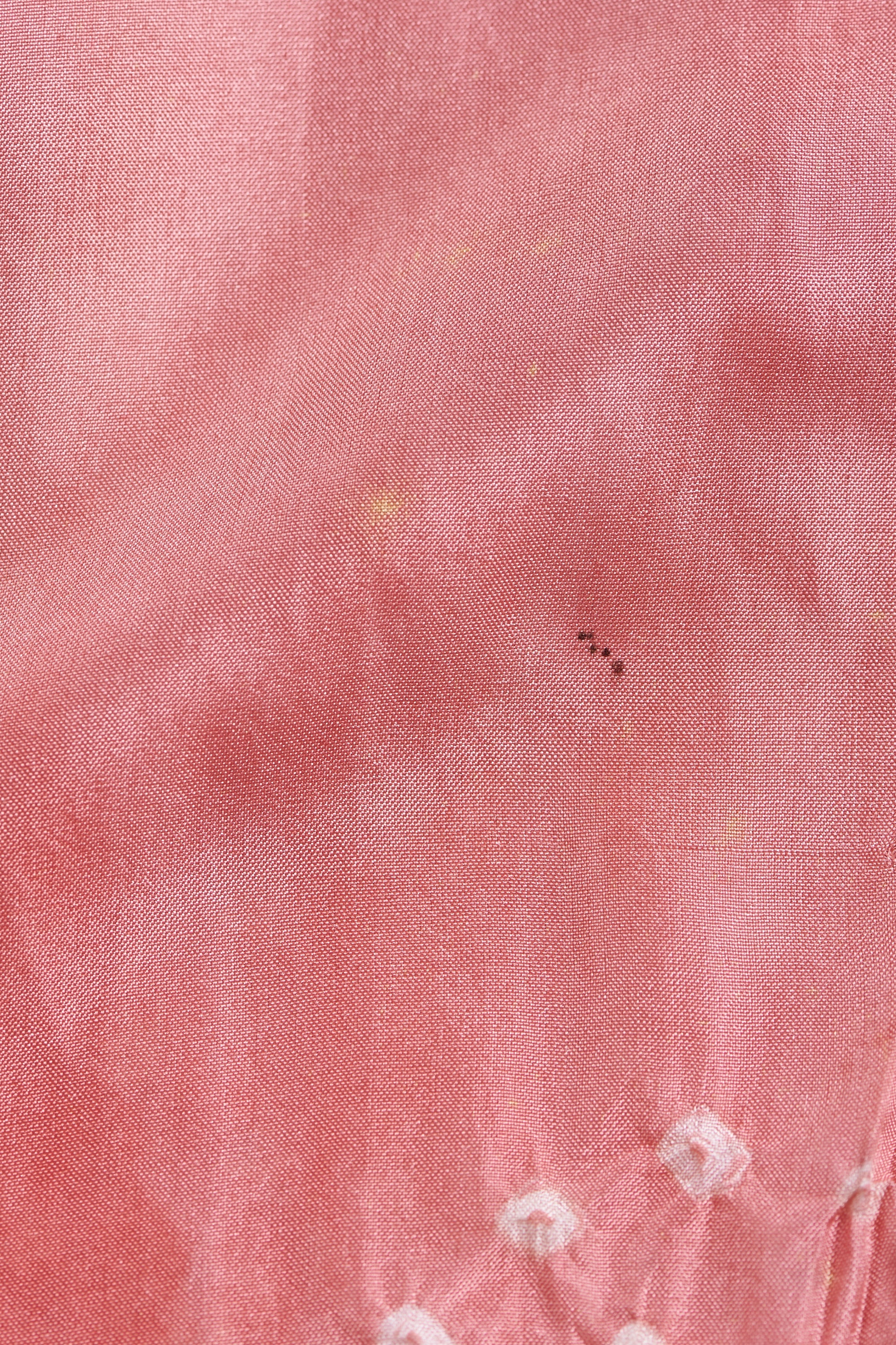 PINK WOOD SILK BANDHANI SCARF