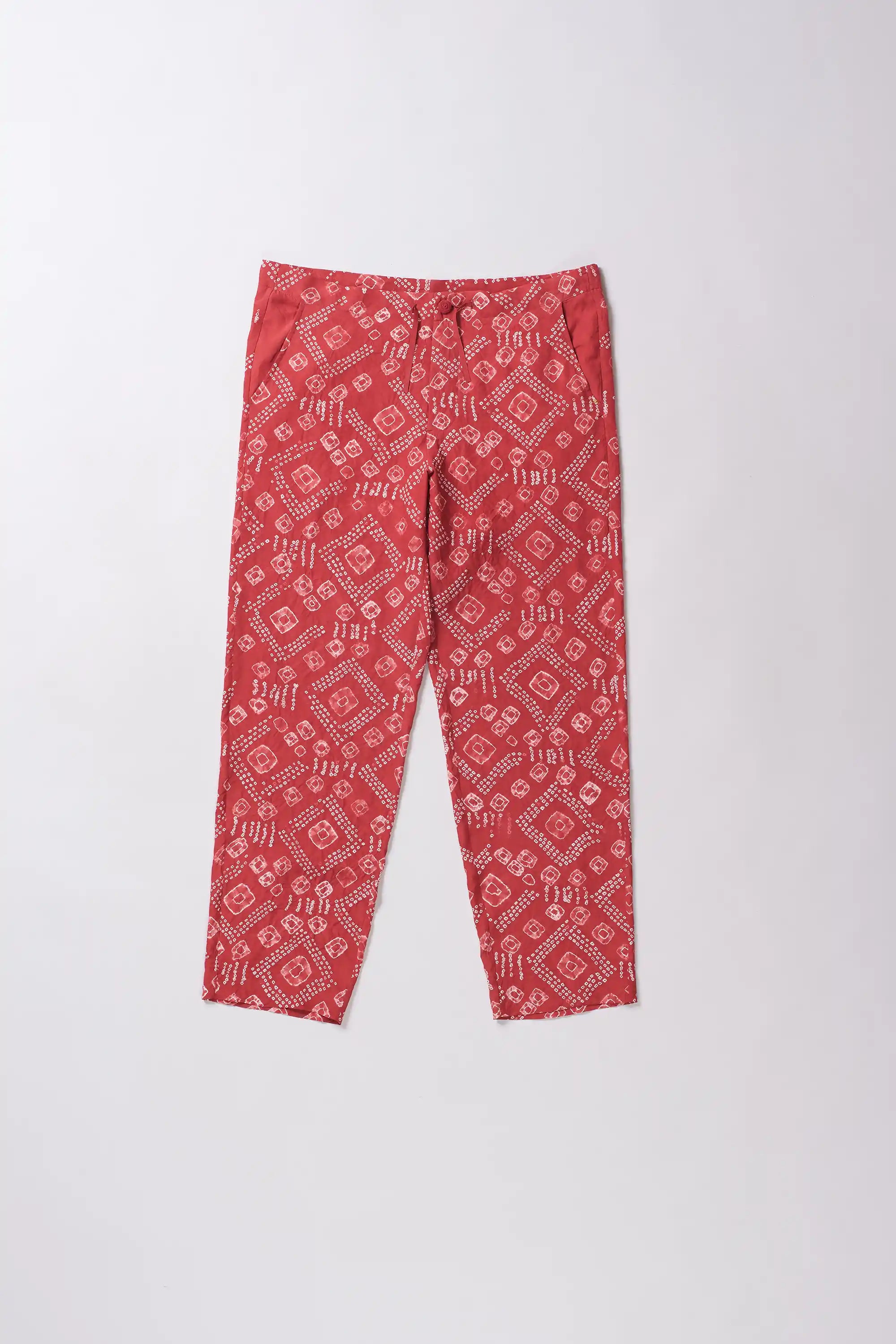 Bandhani Pant in Red