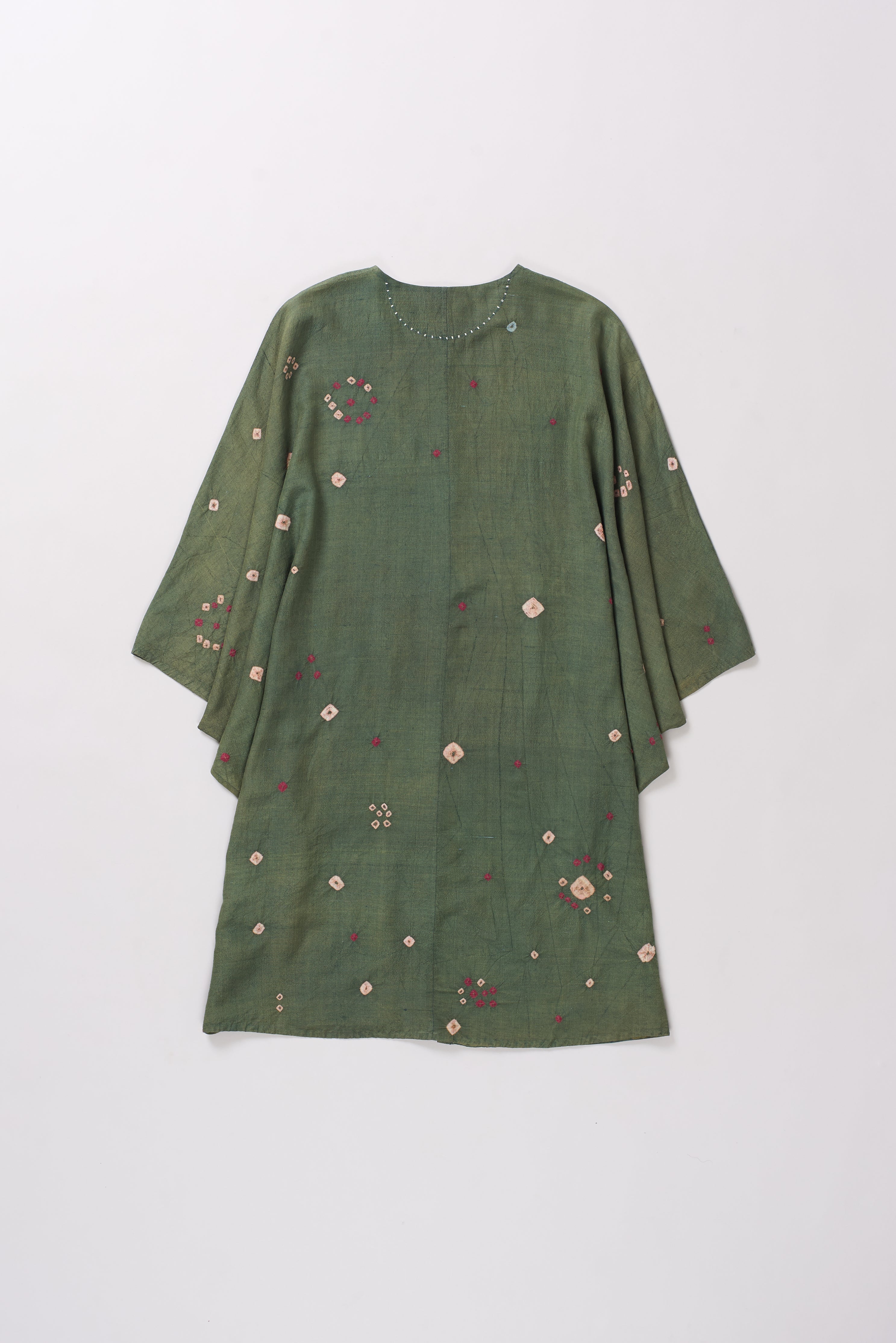 LEAF GREEN BANDHANI WOMEN DRESS