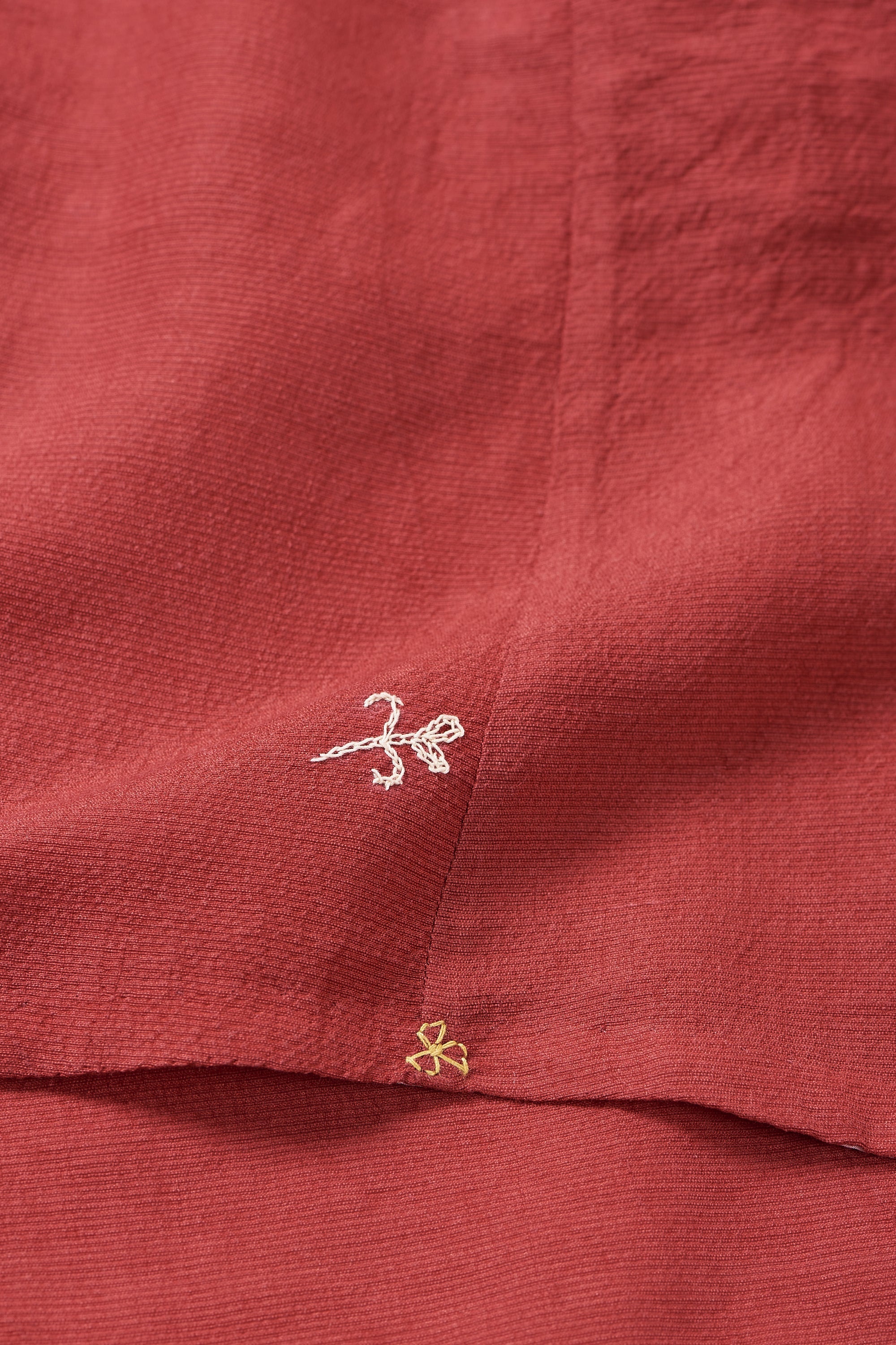 CRIMSON PINK HAND EMBROIDERED DRESS