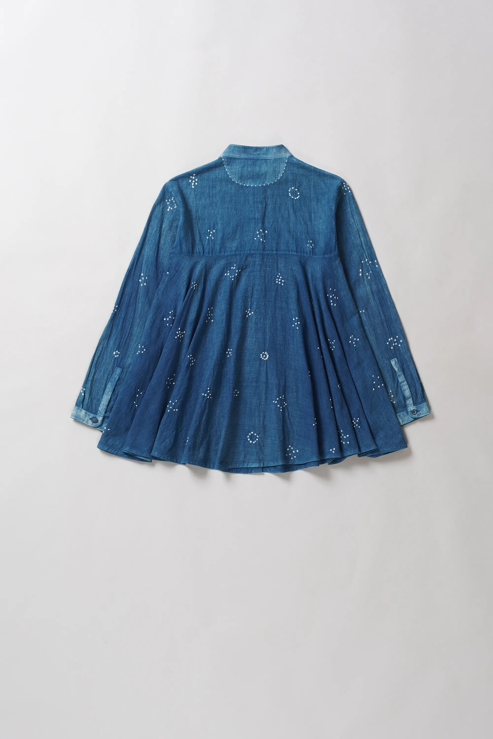 Flared Shirt Top in Cotton