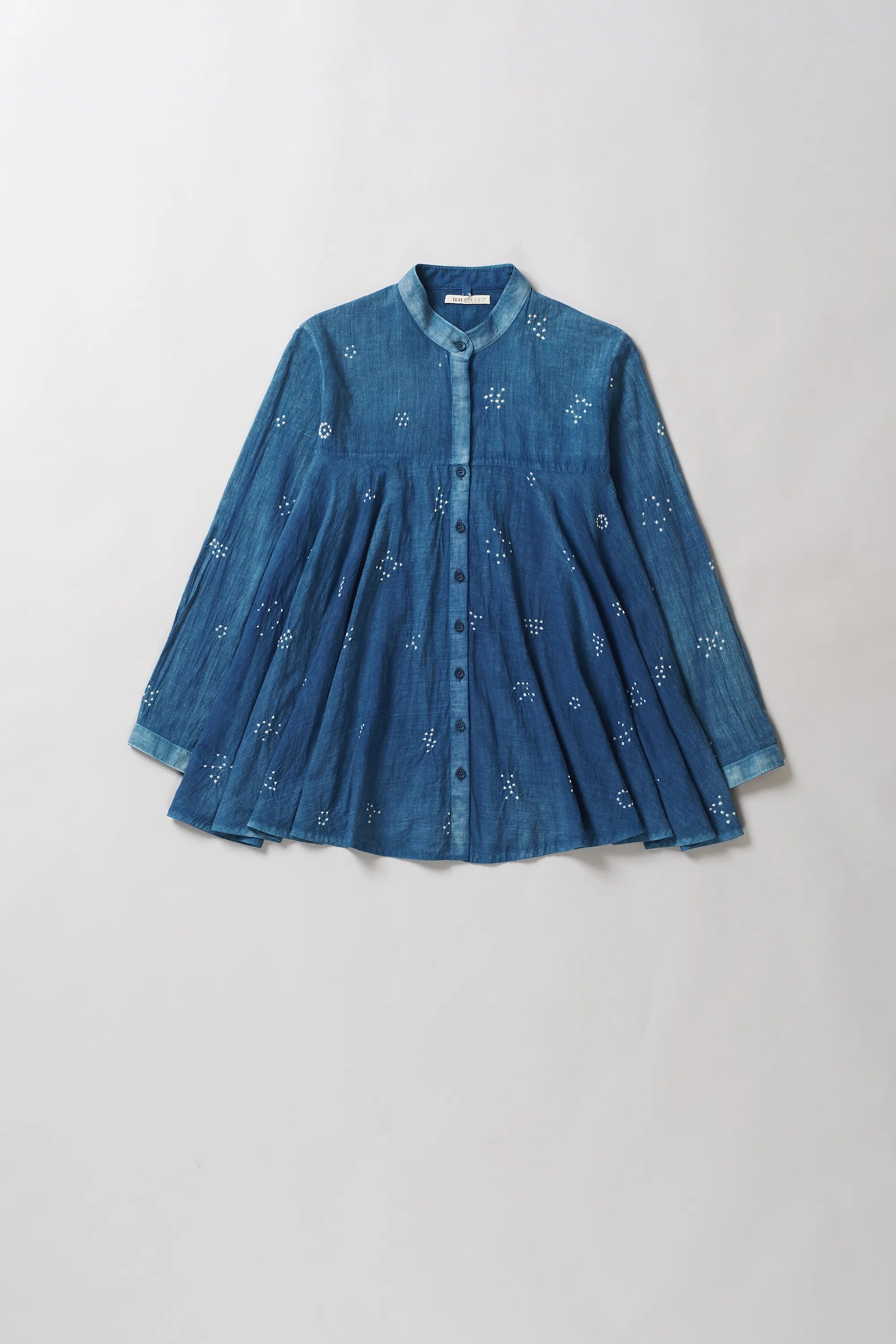 Flared Shirt Top in Cotton