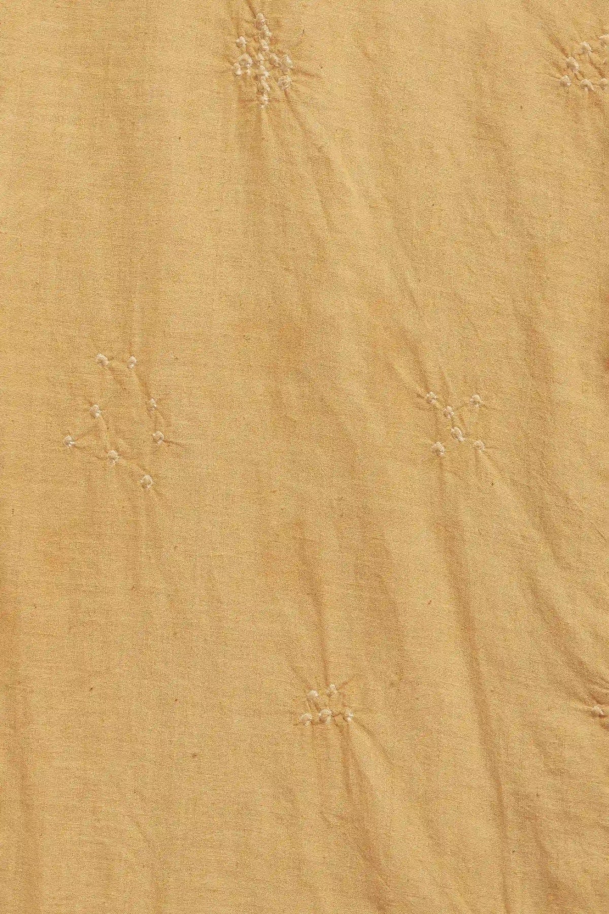 Mustard Yellow Bandhani Cotton Dress