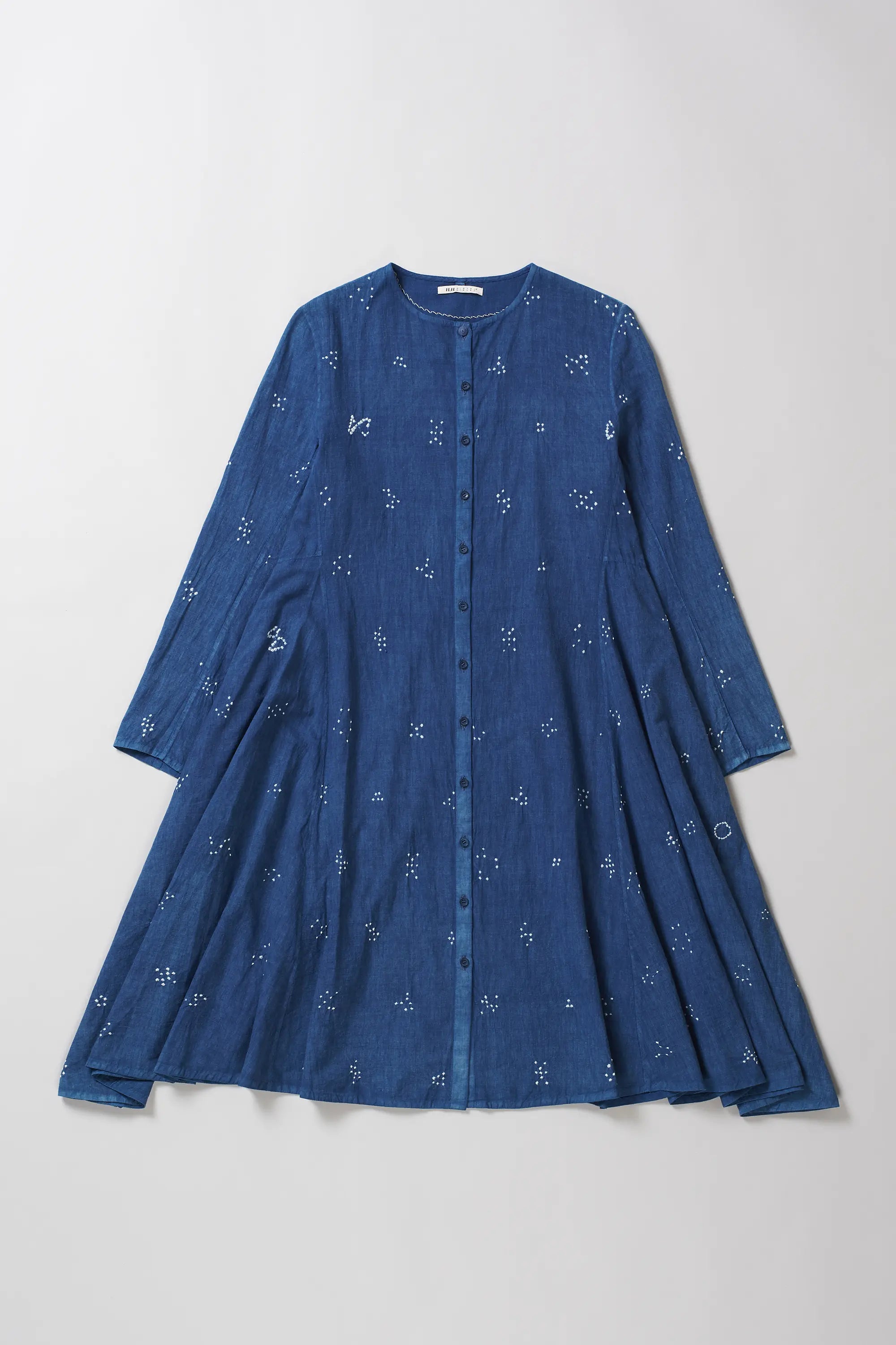 Bandhani Dress in Medium Indigo