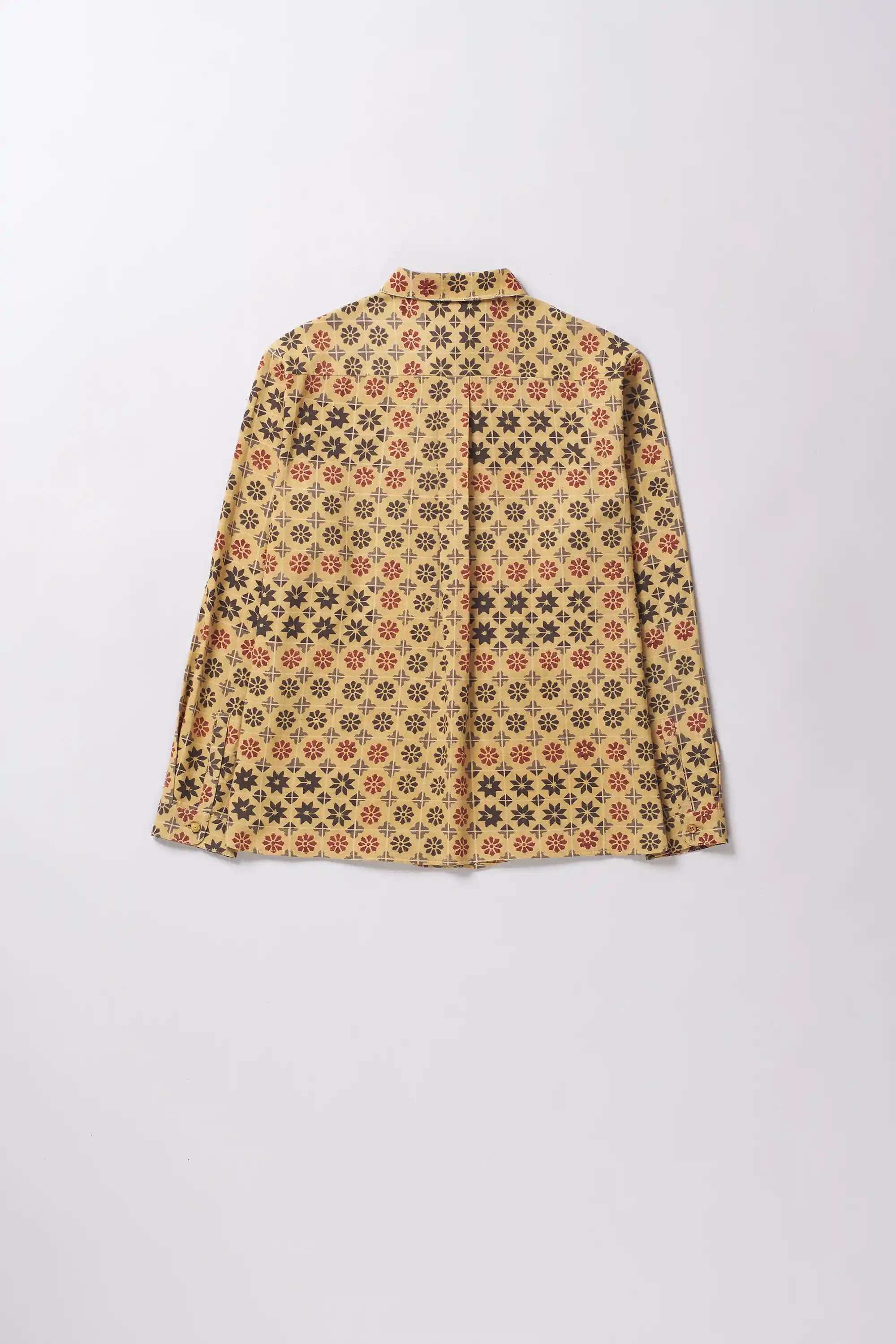 Multi-Colour Block Print Cotton Shirt