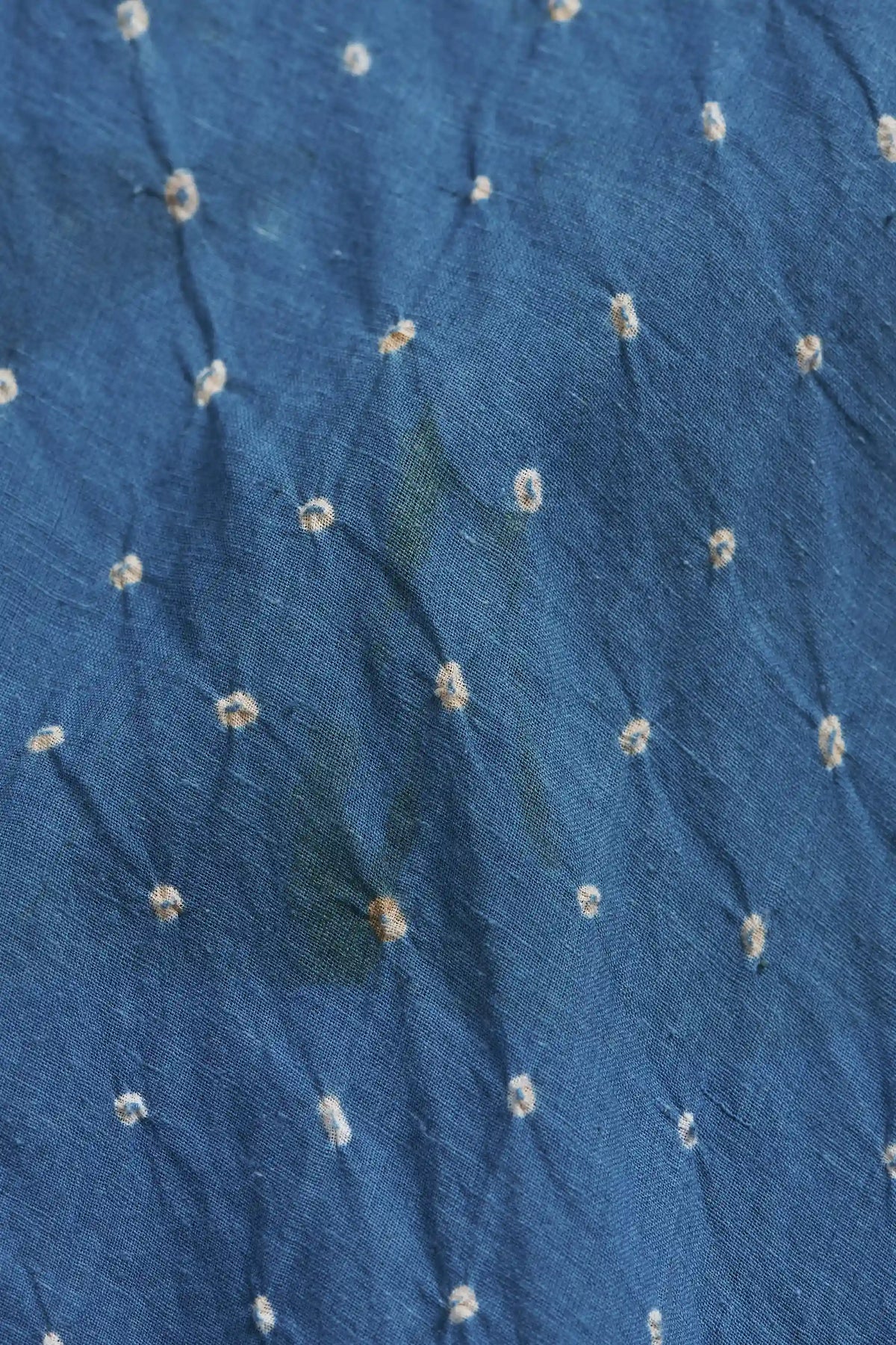 Medium Indigo Draped Bandhani Dress