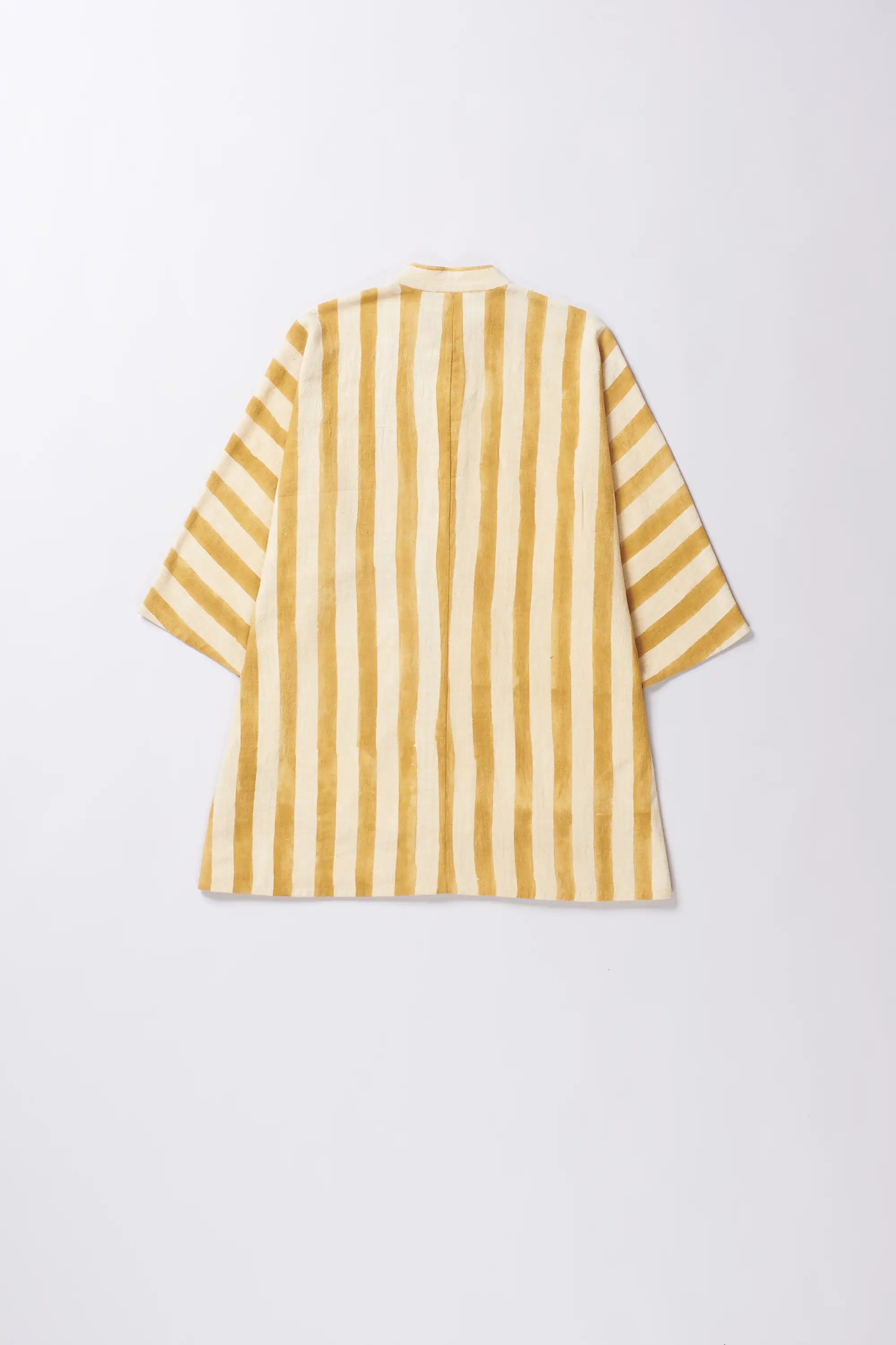 Kimono Sleeve Shirt in Mustard Yellow