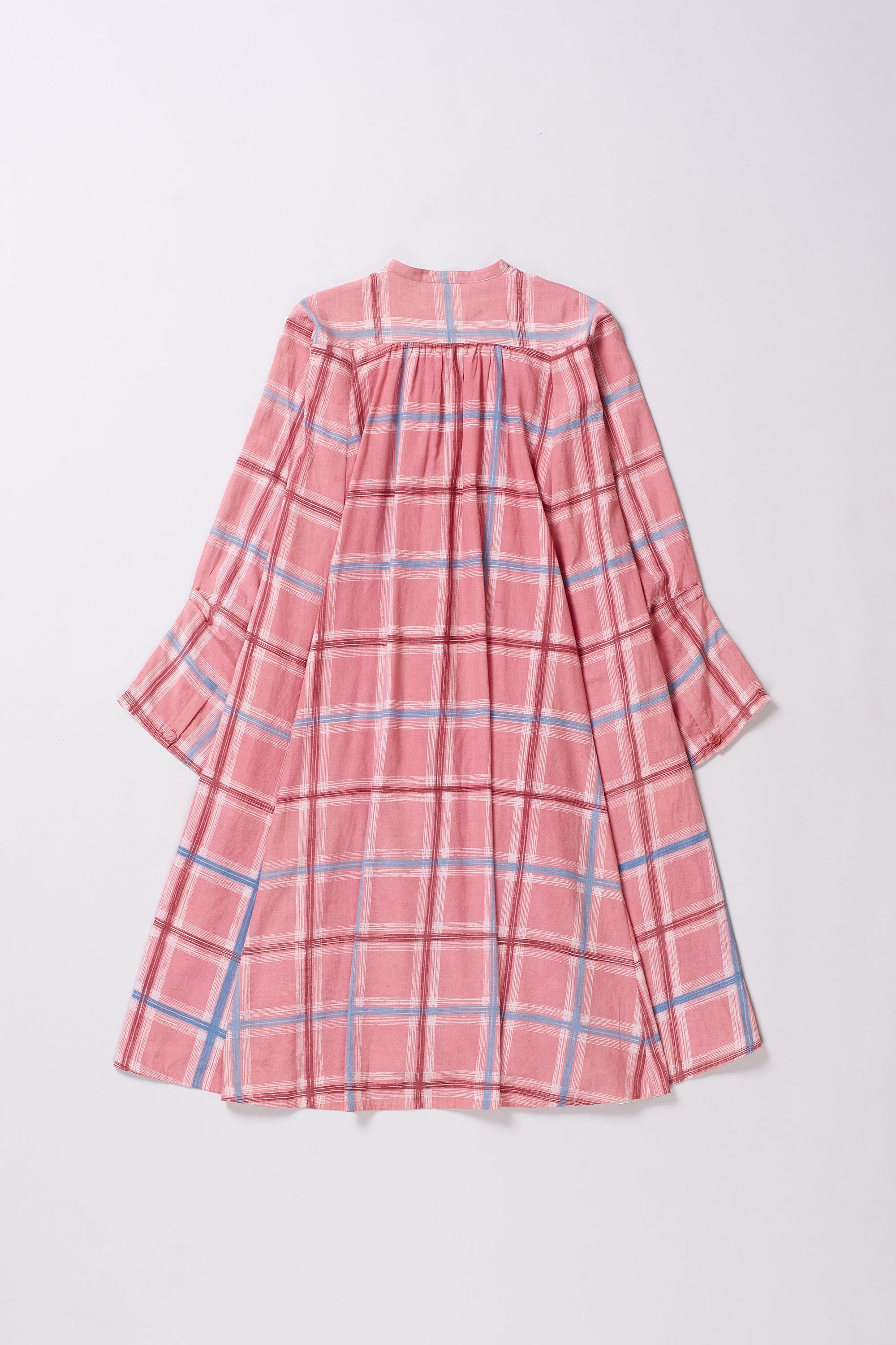 CHALK PINK COTTON SILK BLEND WOMEN DRESS