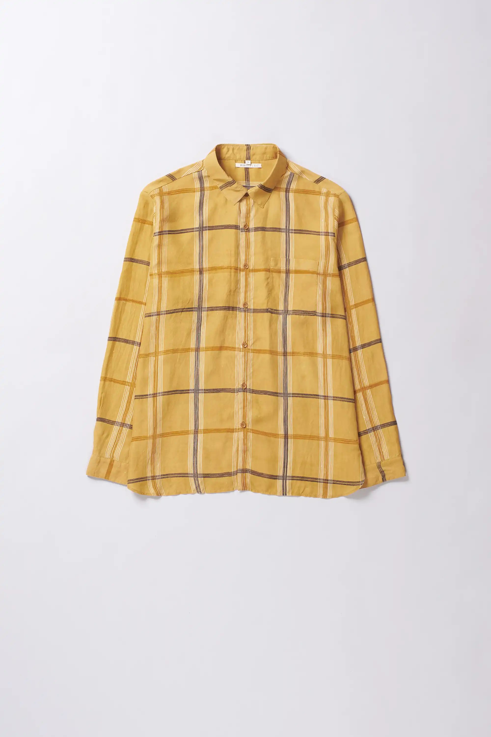 Mustard Yellow Checked Shirt