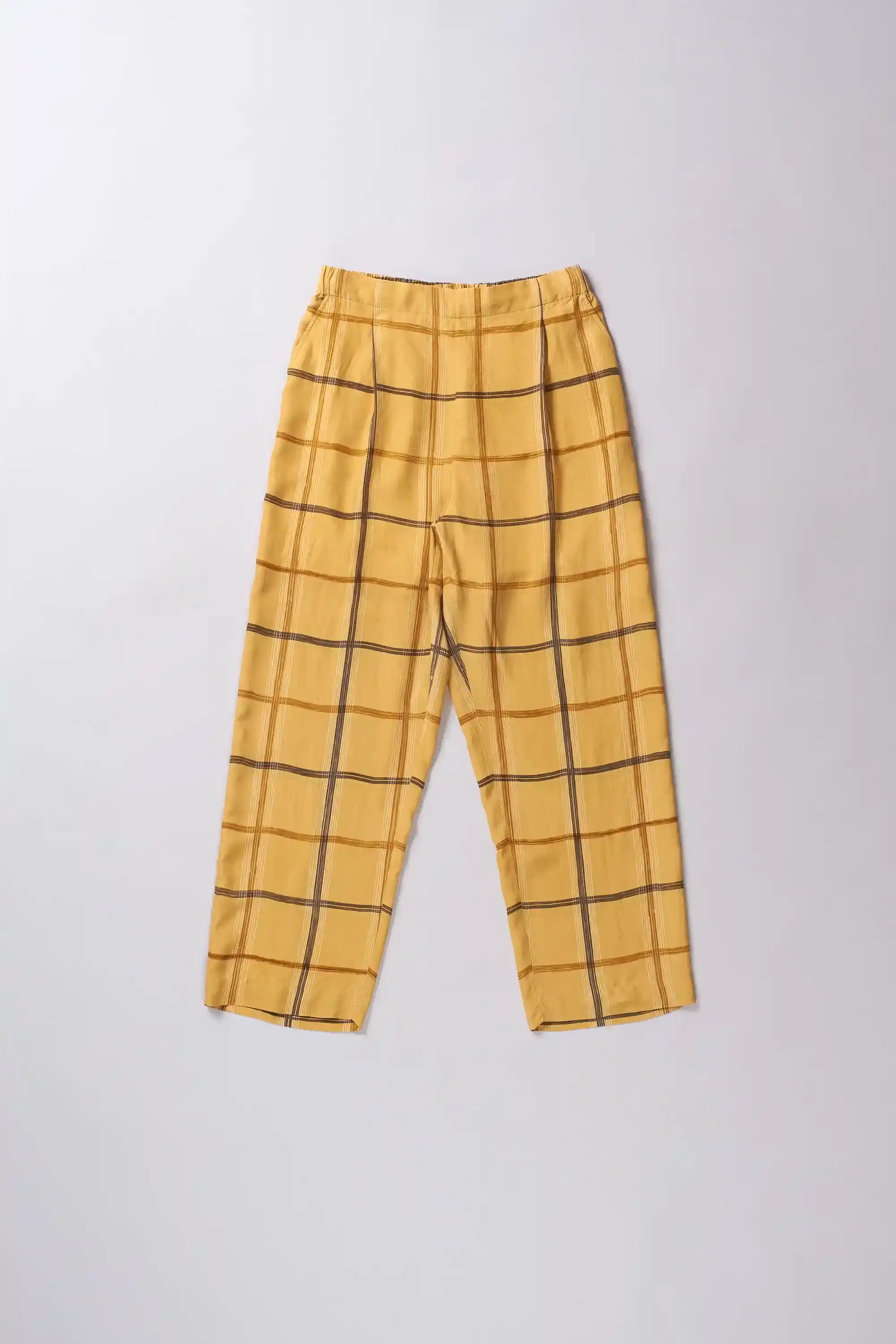 Mustard Yellow Silk Pant