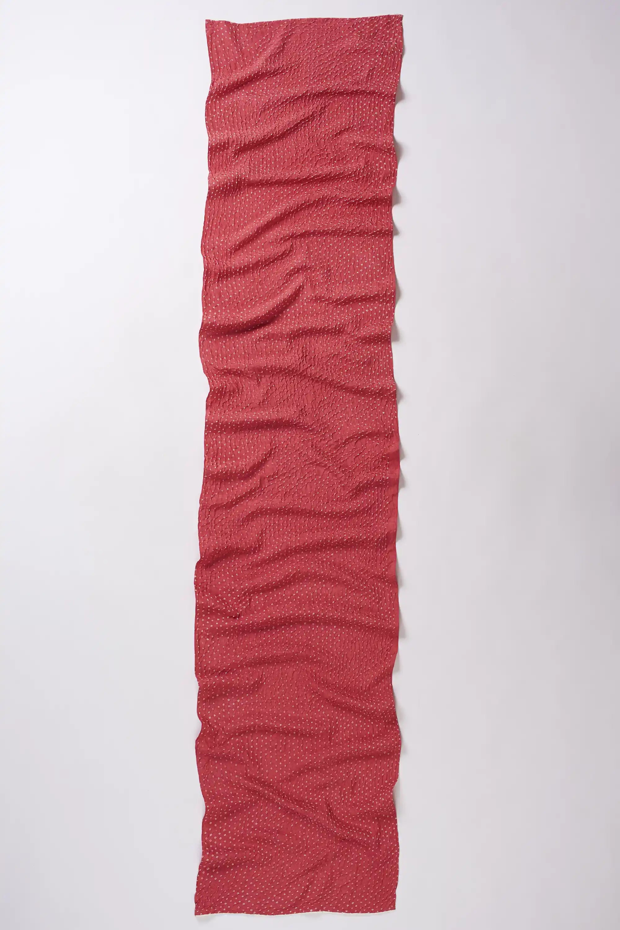 Pink Wood Bandhani Silk Women Scarf