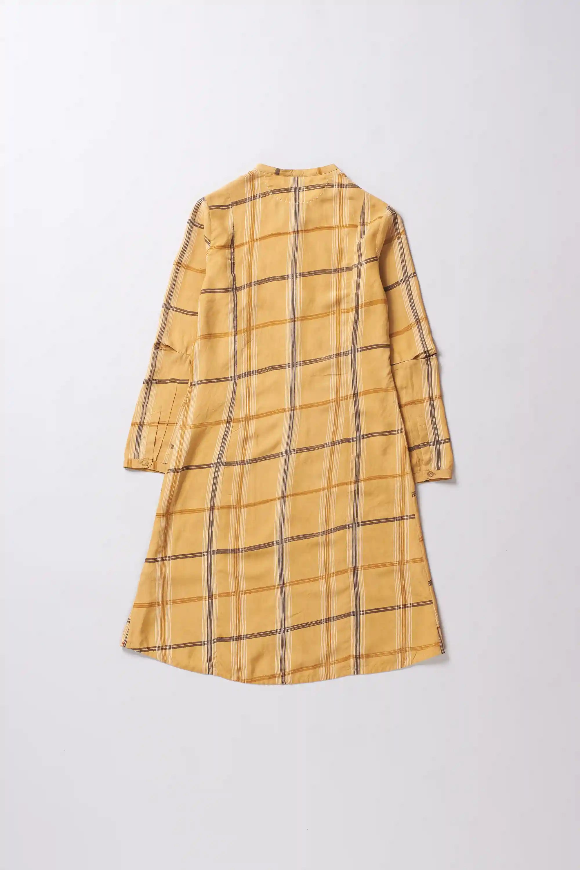 Mustard Yellow Checked Dress