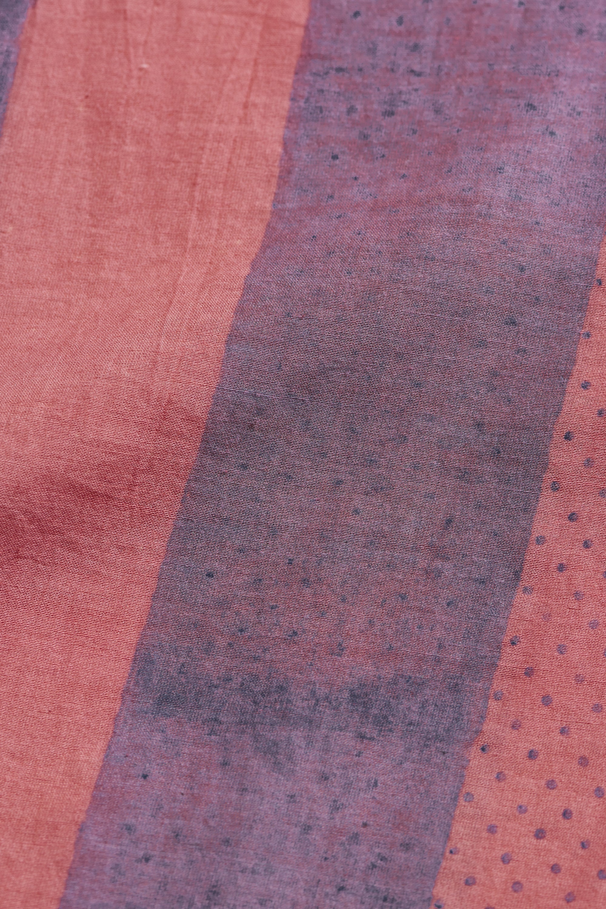 CHALK PINK BLOCK PRINTED AND SHIBORI COTTON SILK DRESS