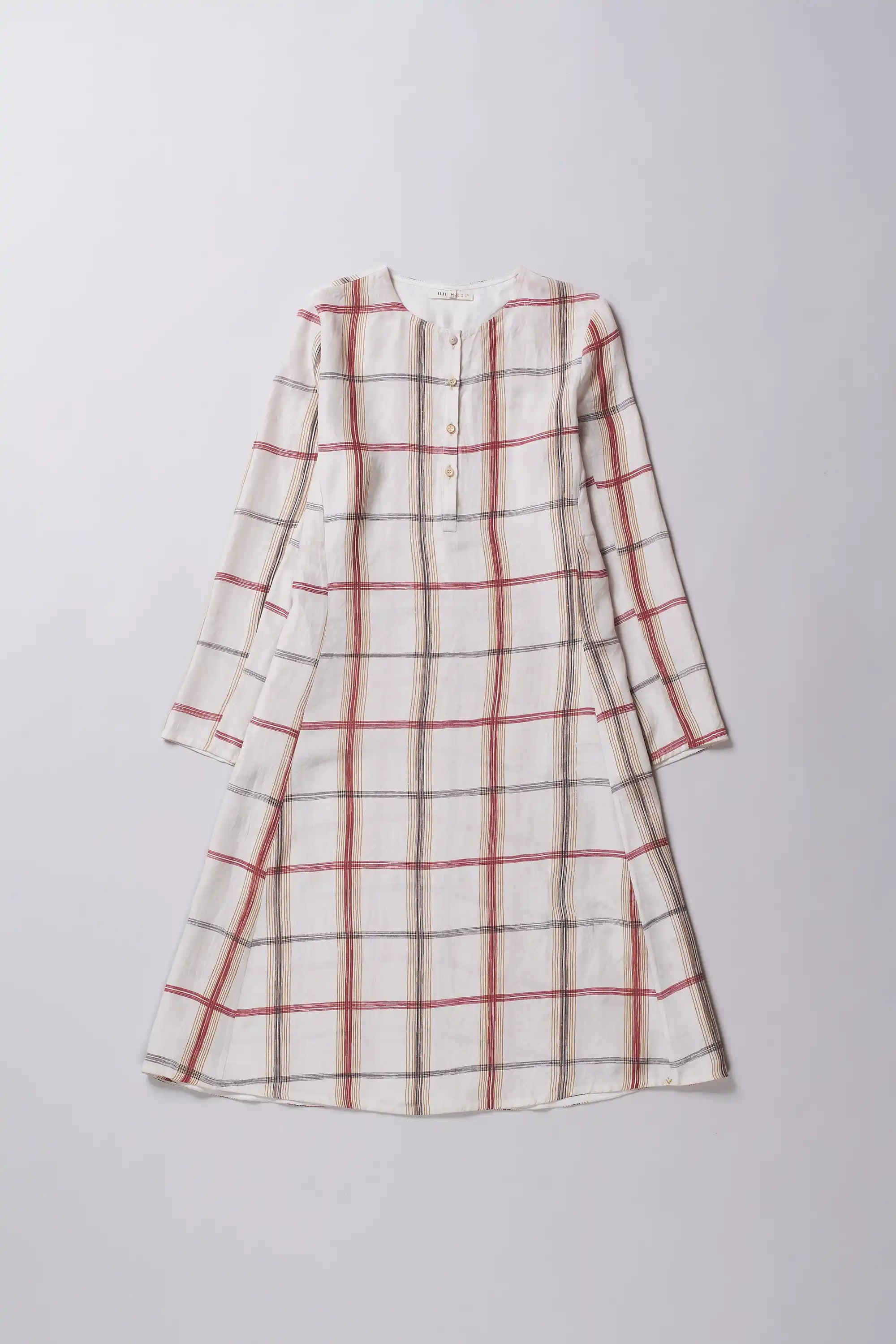 Ecru Screen Printed Women Dress