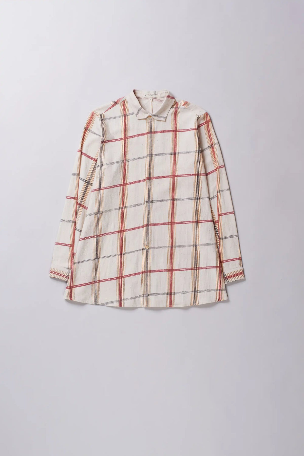 Concealed Placket Shirt in Ecru