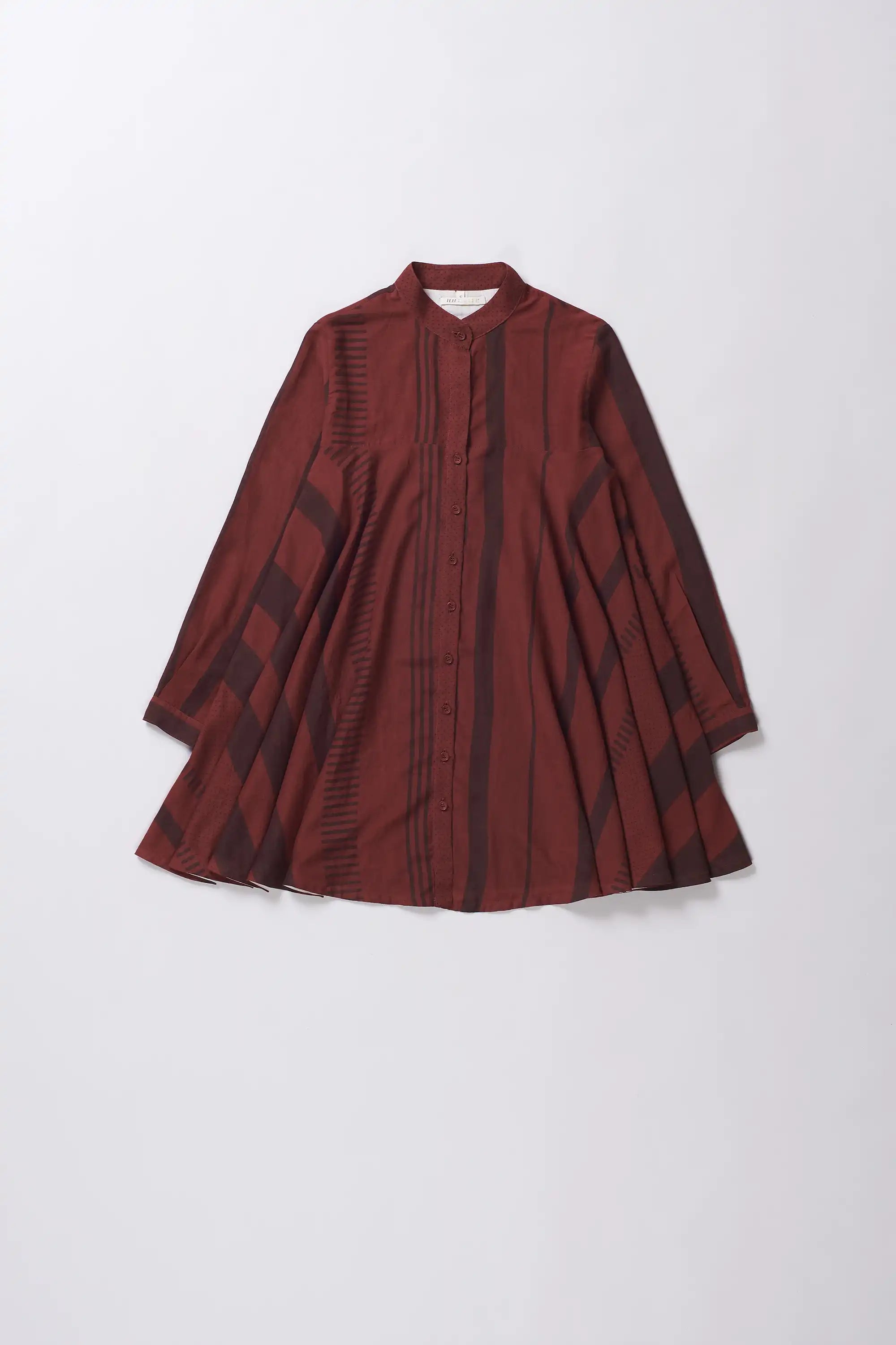 Crimson pink Cotton Silk Blend Women Dress