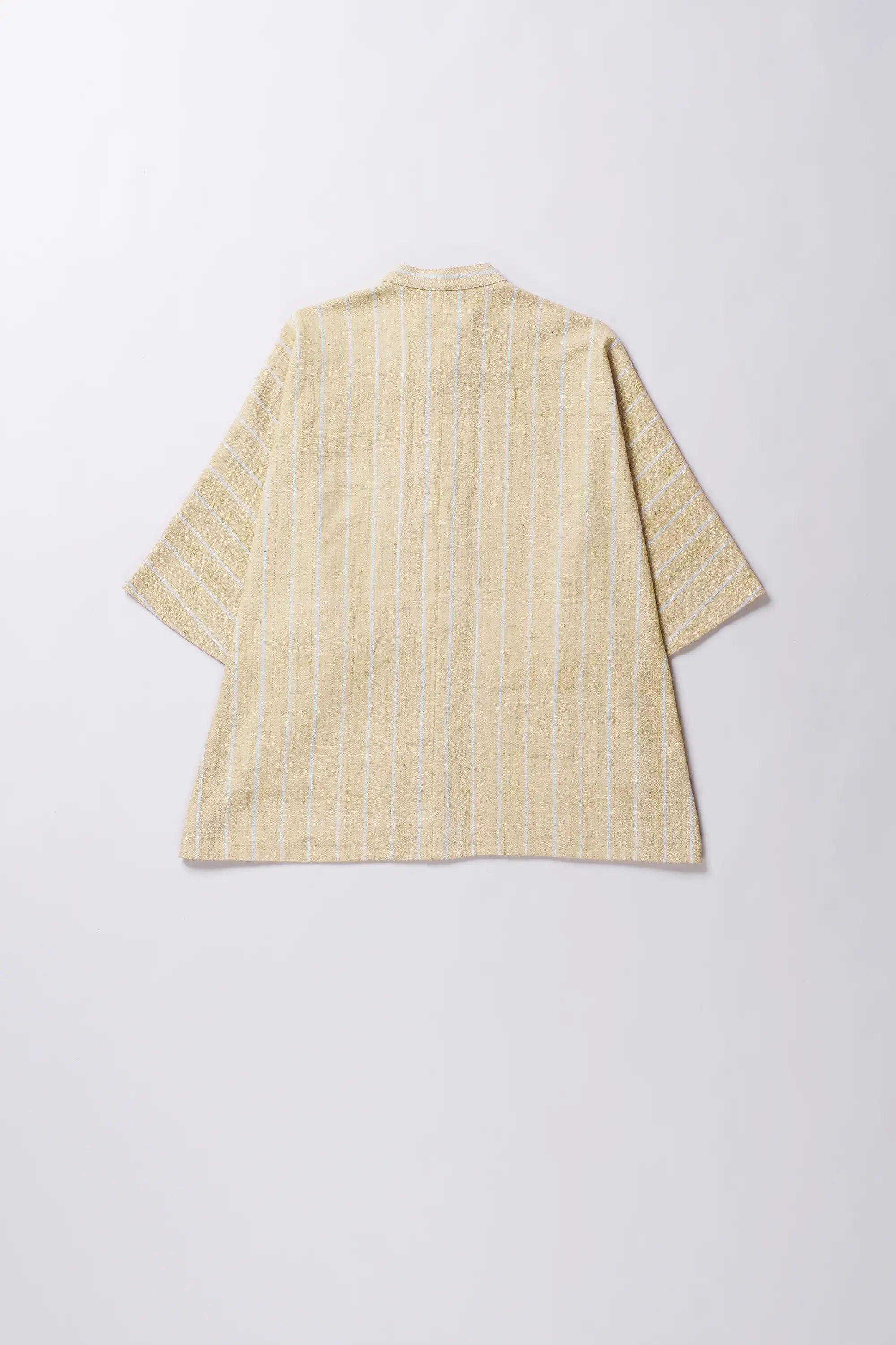 Ochre yellow Cotton Men Shirt
