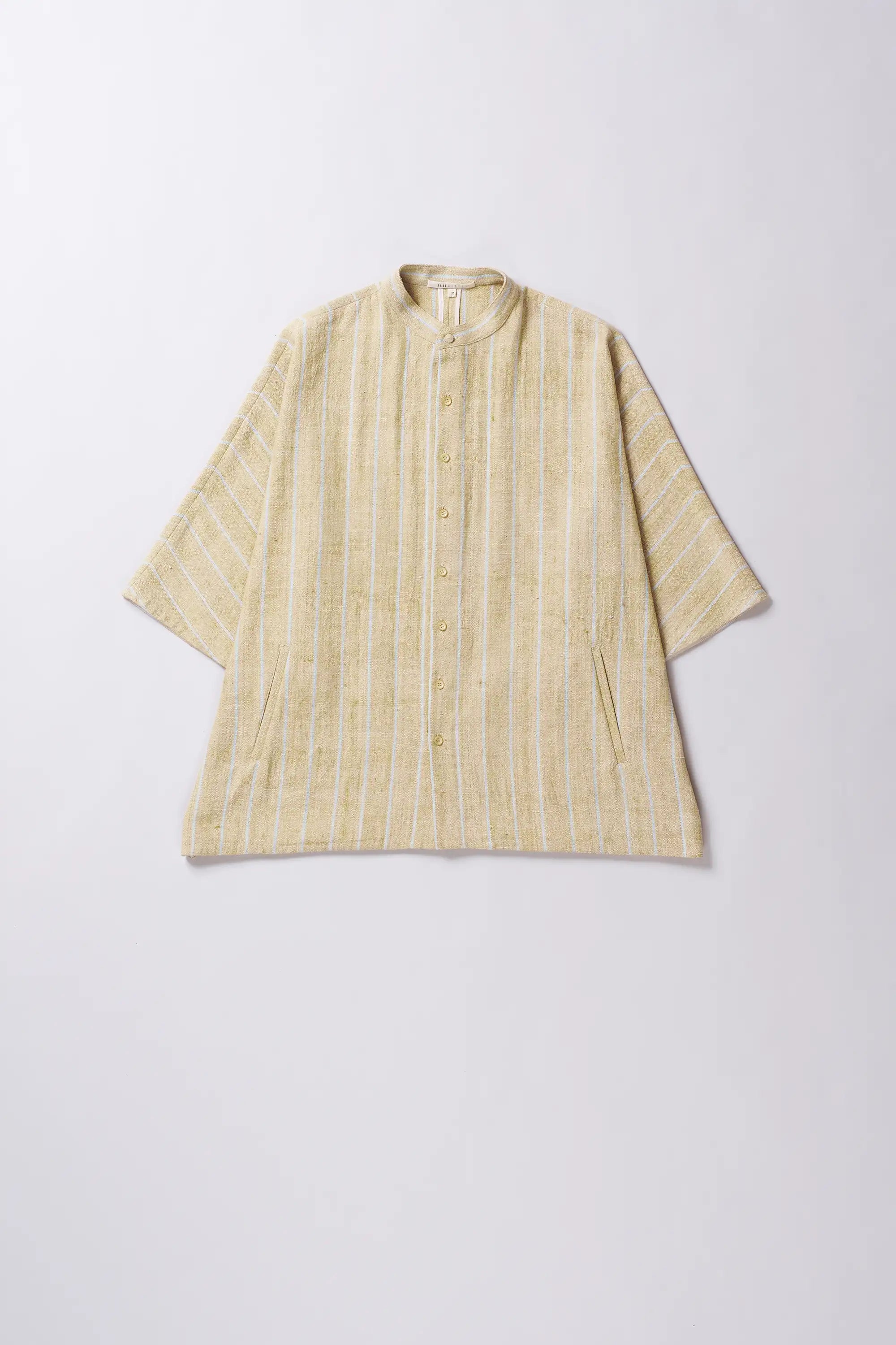 Ochre yellow Cotton Men Shirt