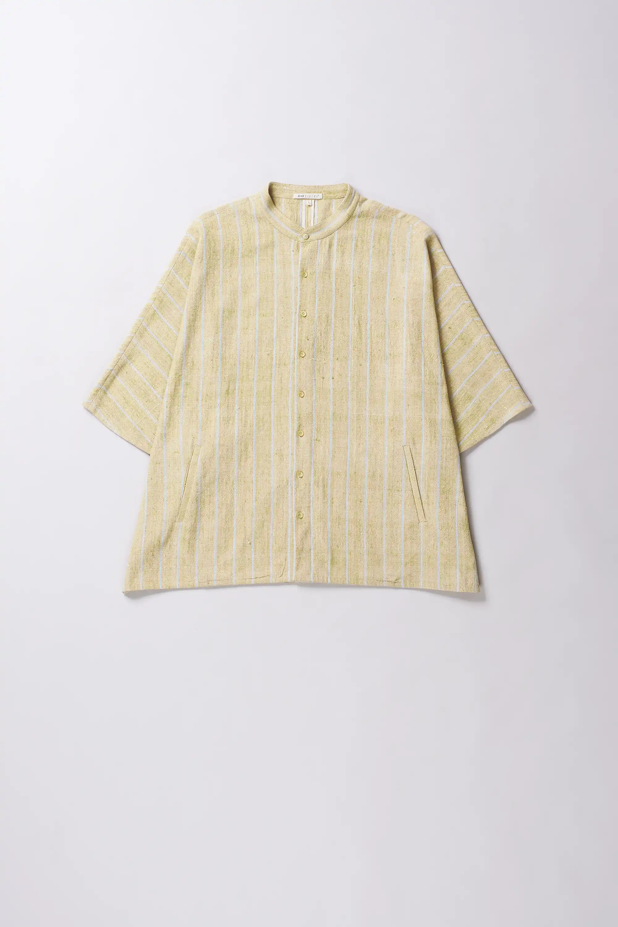 Ochre yellow Cotton Men Shirt