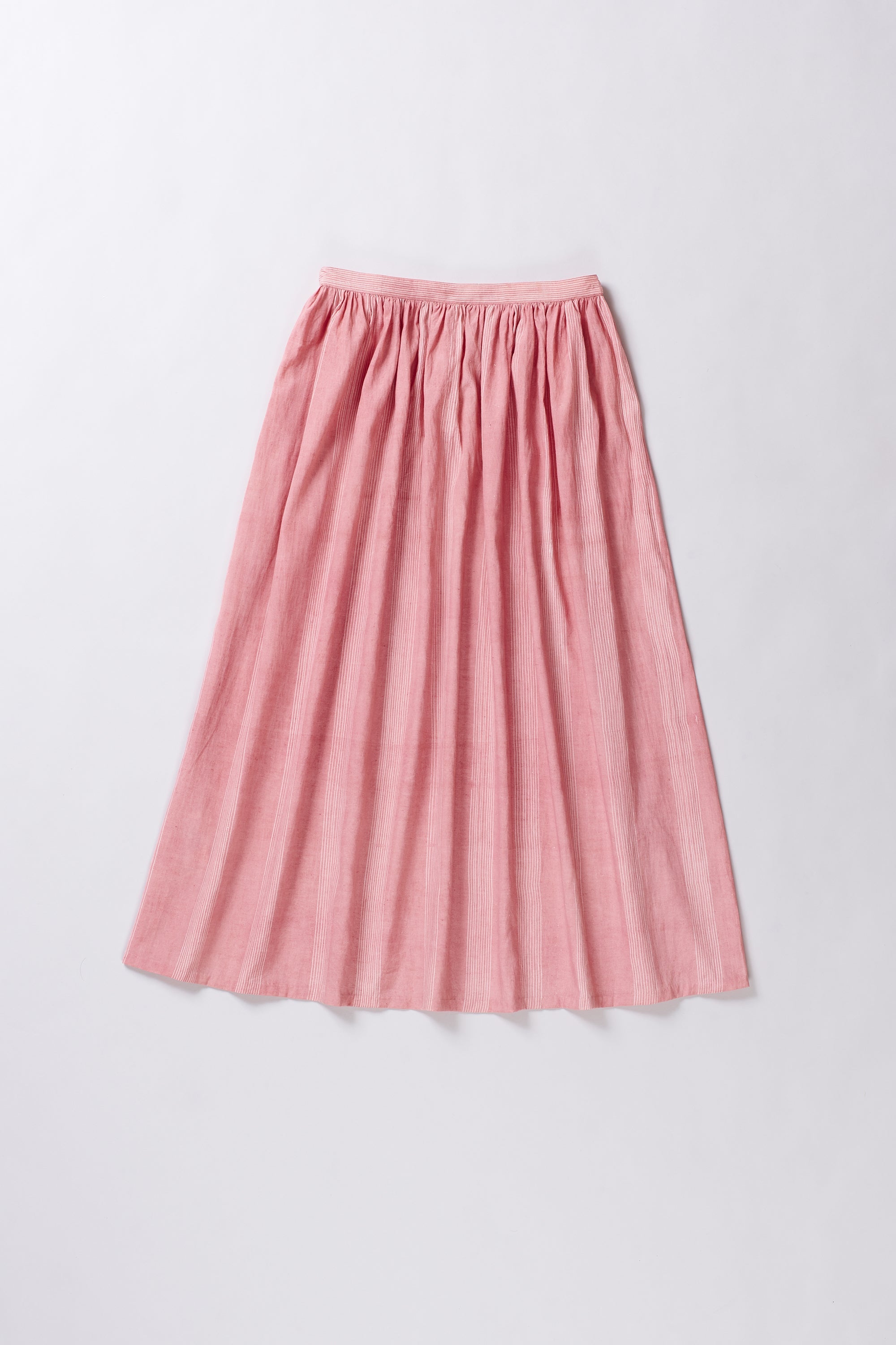 Chalk Pink Full Length Flared Skirt
