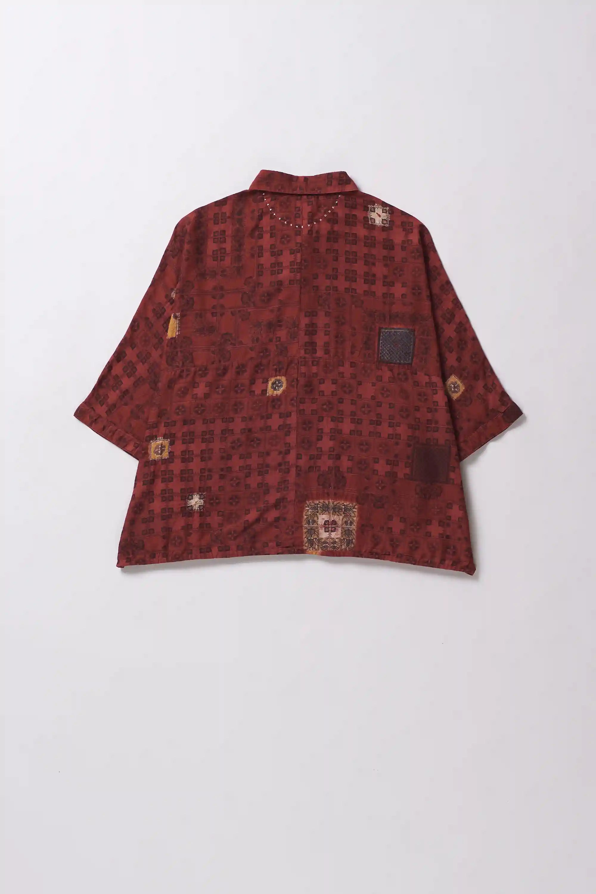 Chettinad Inspired Shirt in Red Colour