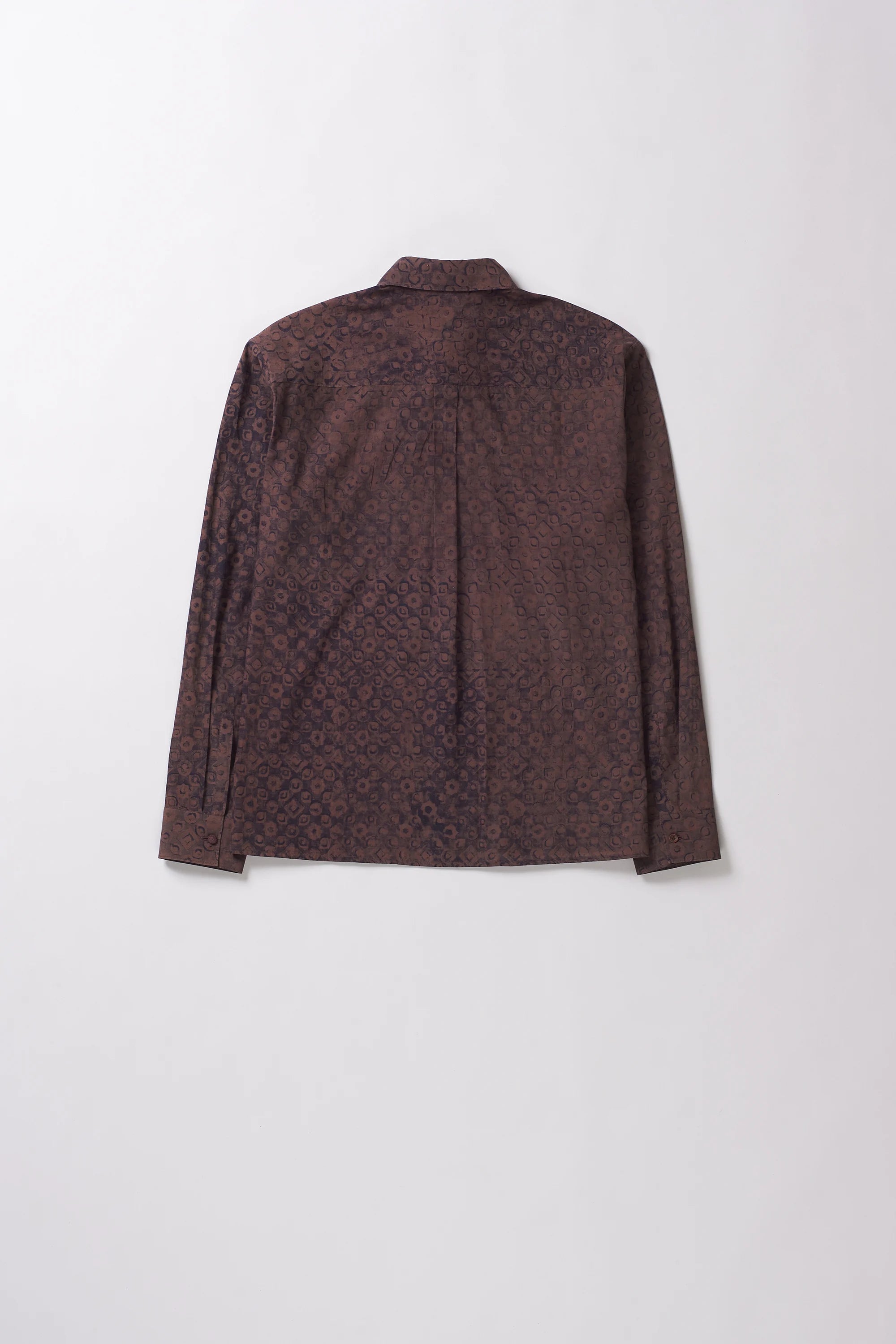 Cotton Silk Shirt in Burnt Umber
