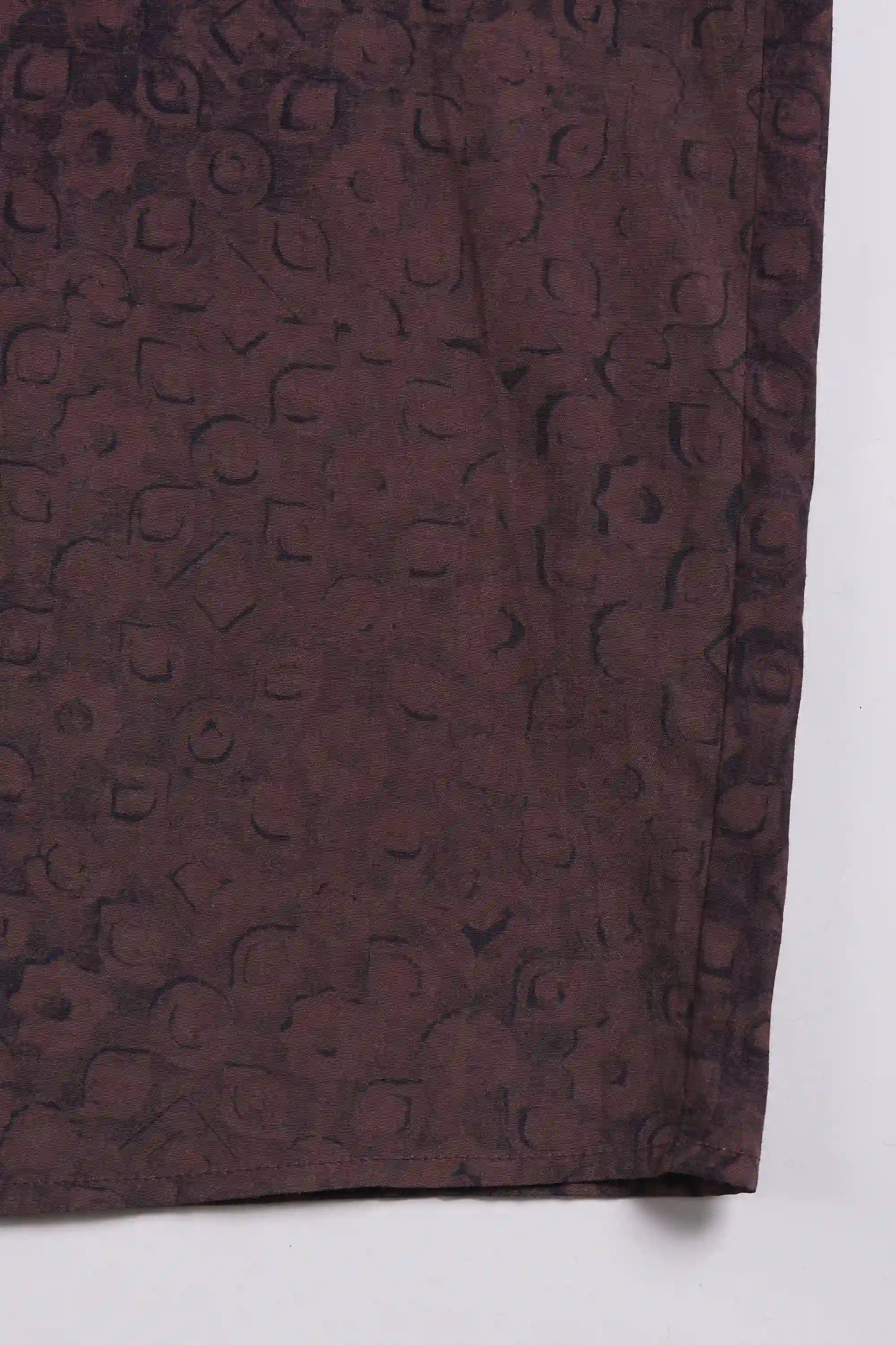 Cotton Silk Shirt in Burnt Umber