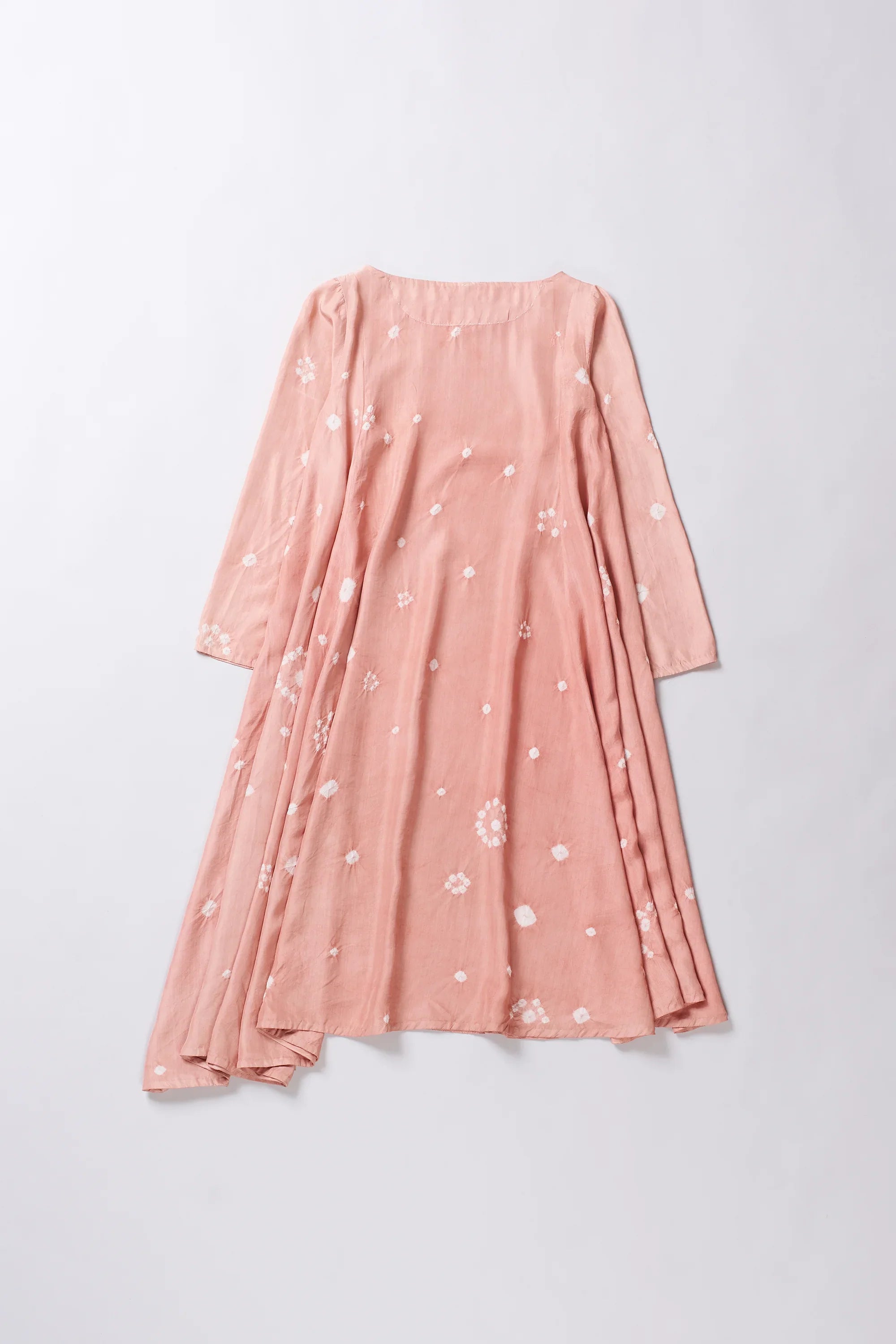 Chalk Pink Bandhani Silk Dress