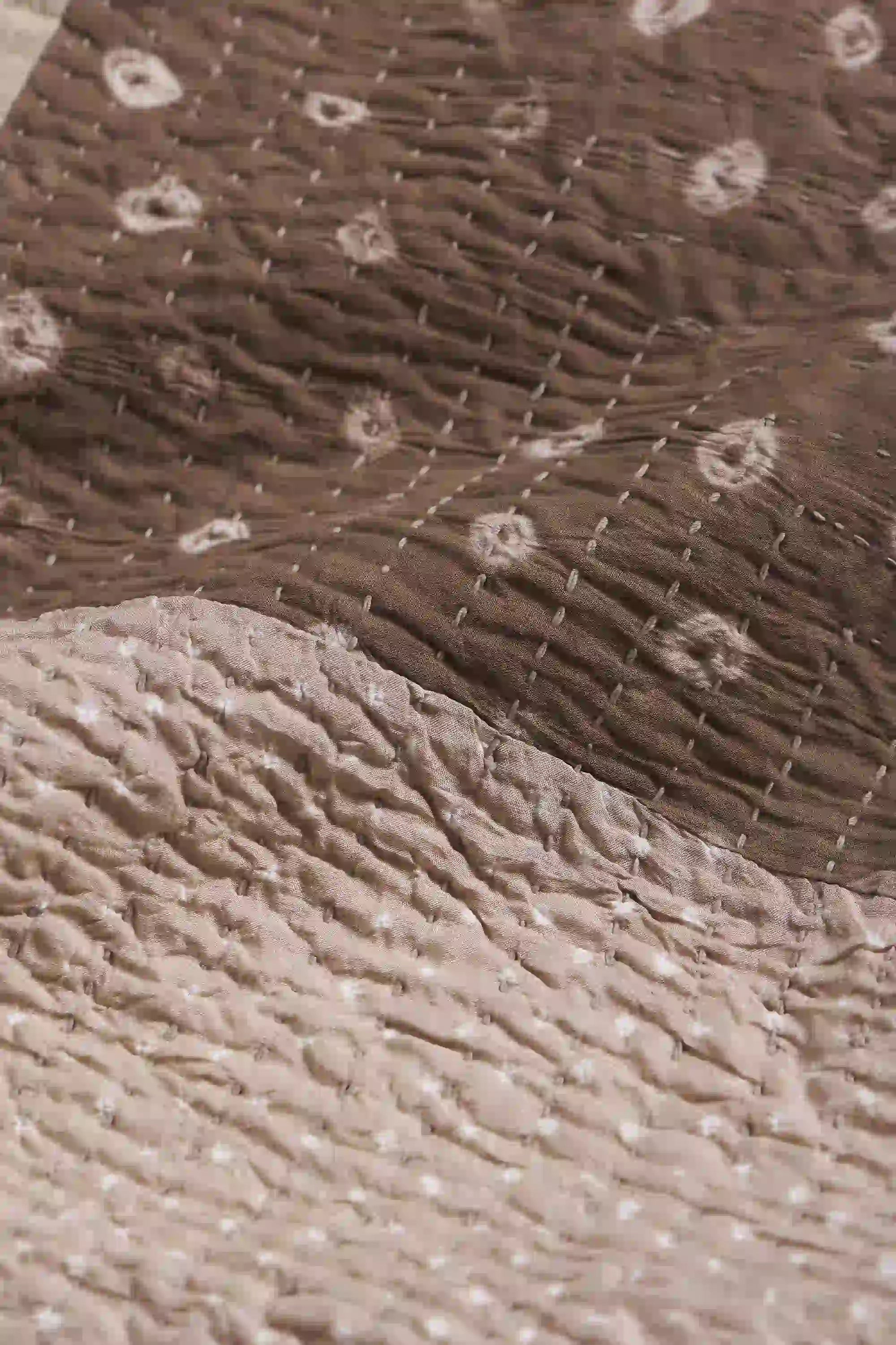 Close-up of woven fabric with a subtle pattern