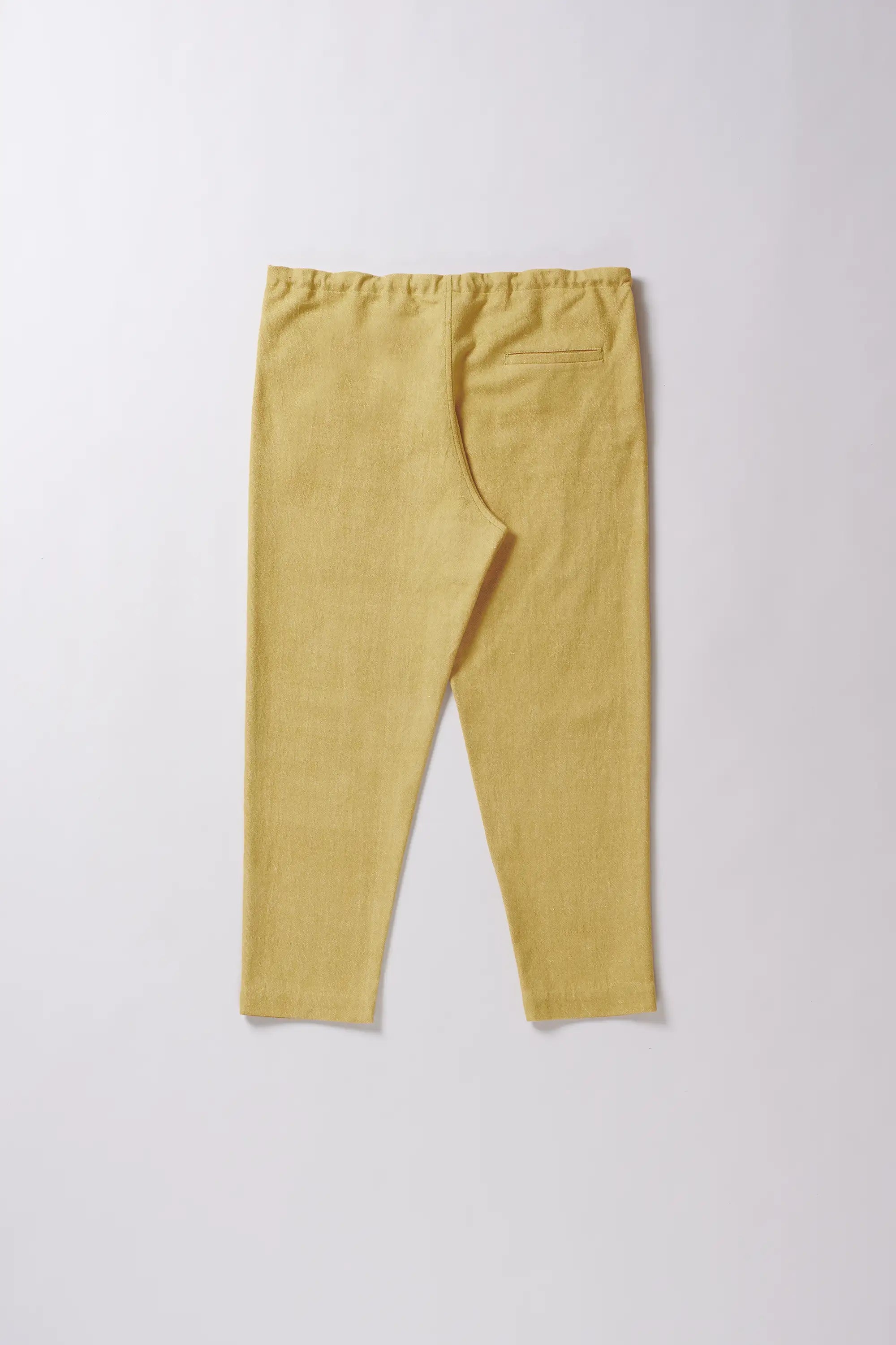 Cotton ochre yellow pants