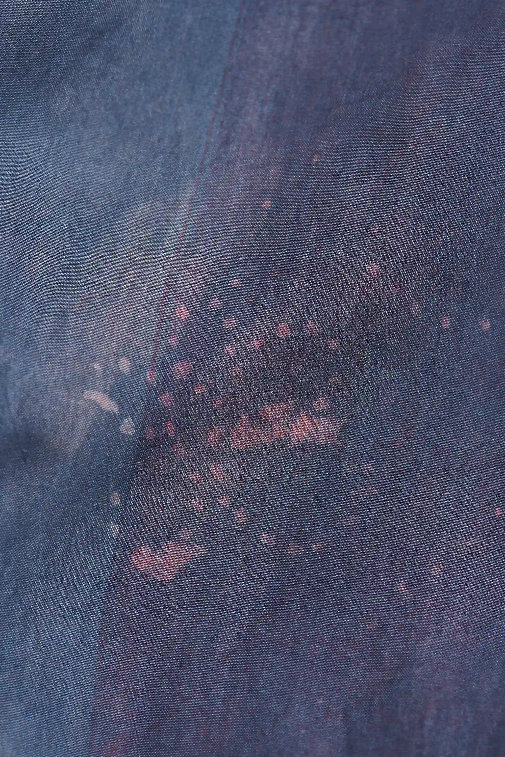 Shibori Silk Shirt in Sky Indigo