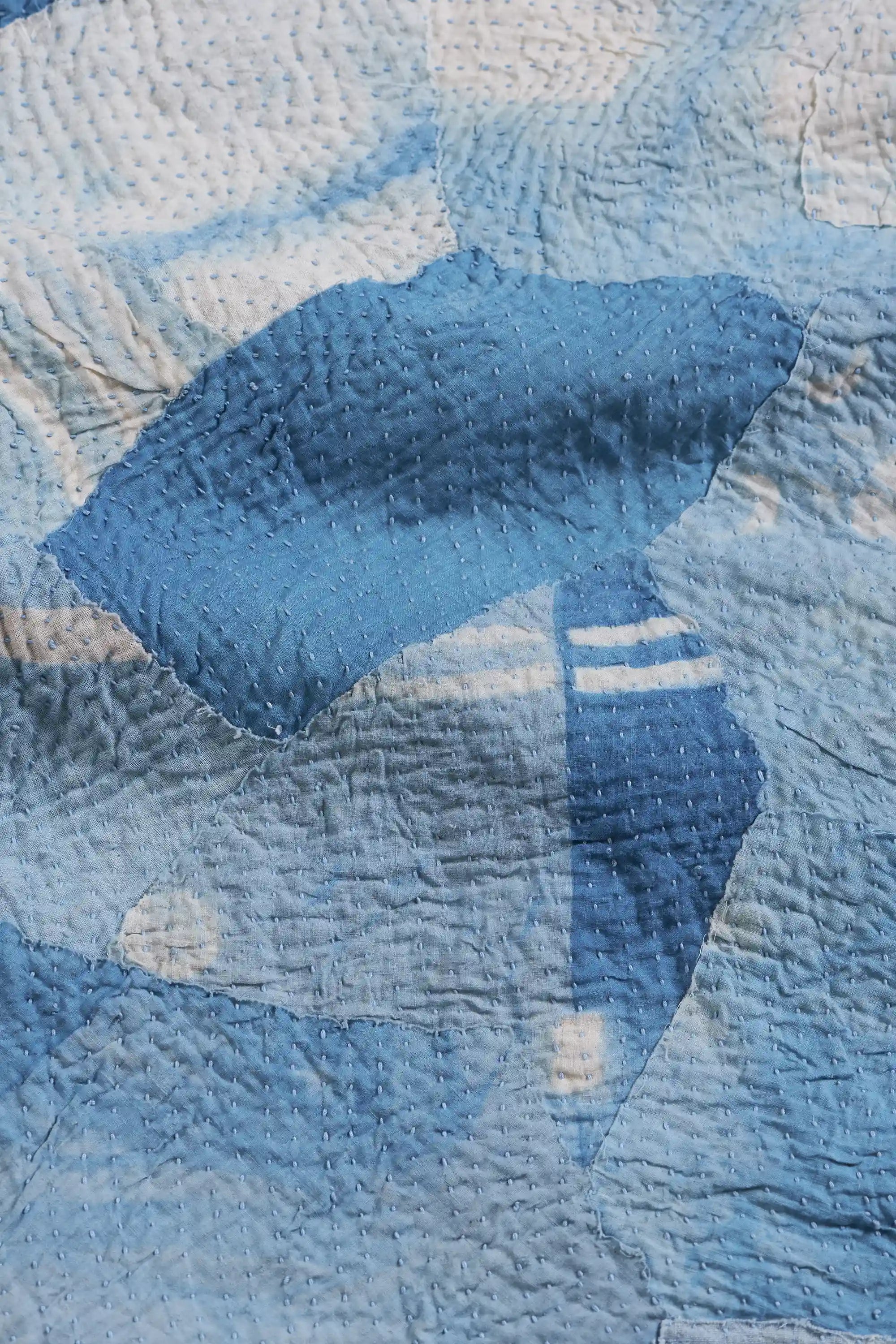 Fabric close-up with kanthawork