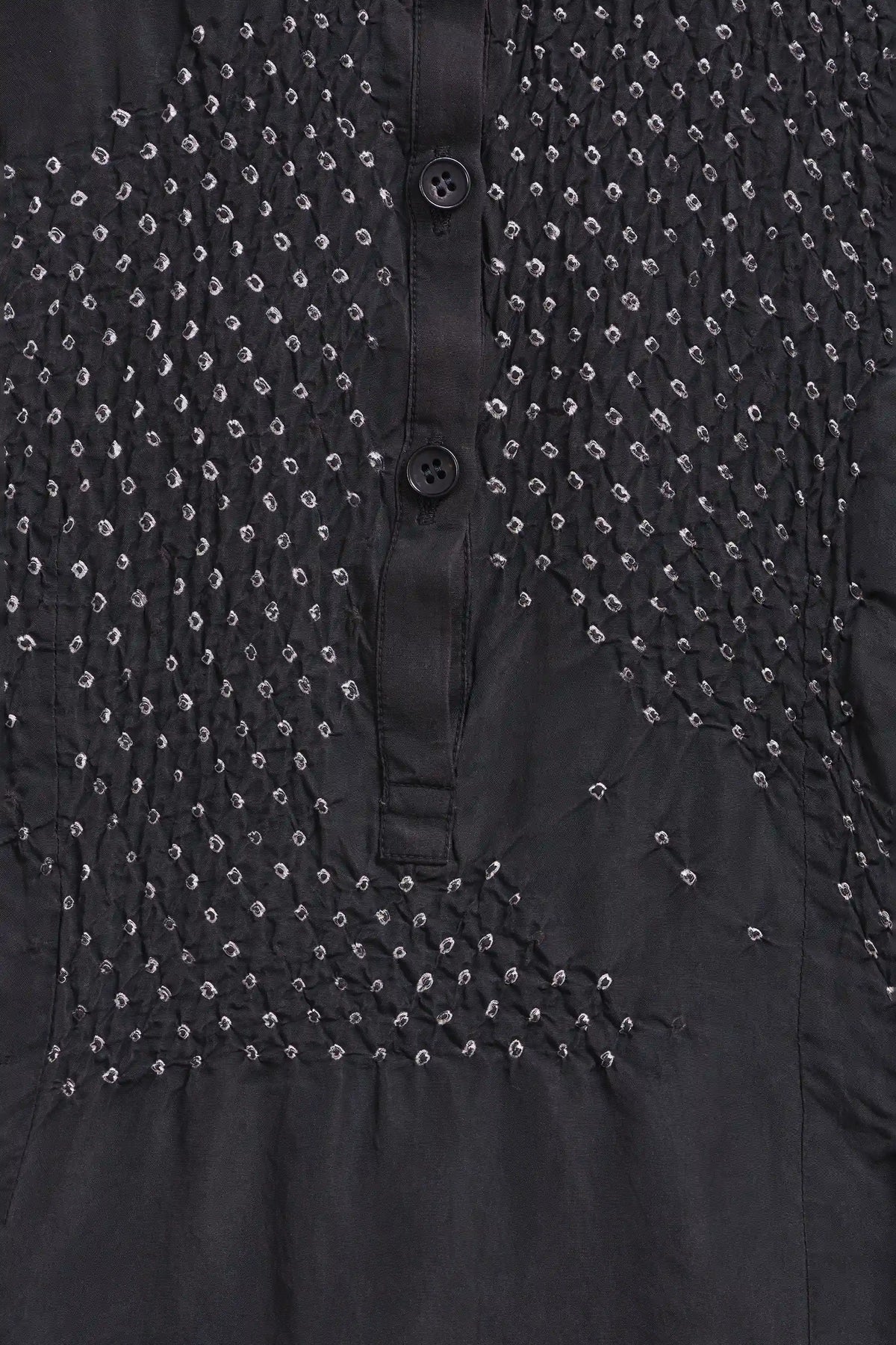 Black Flared Bandhani Dress