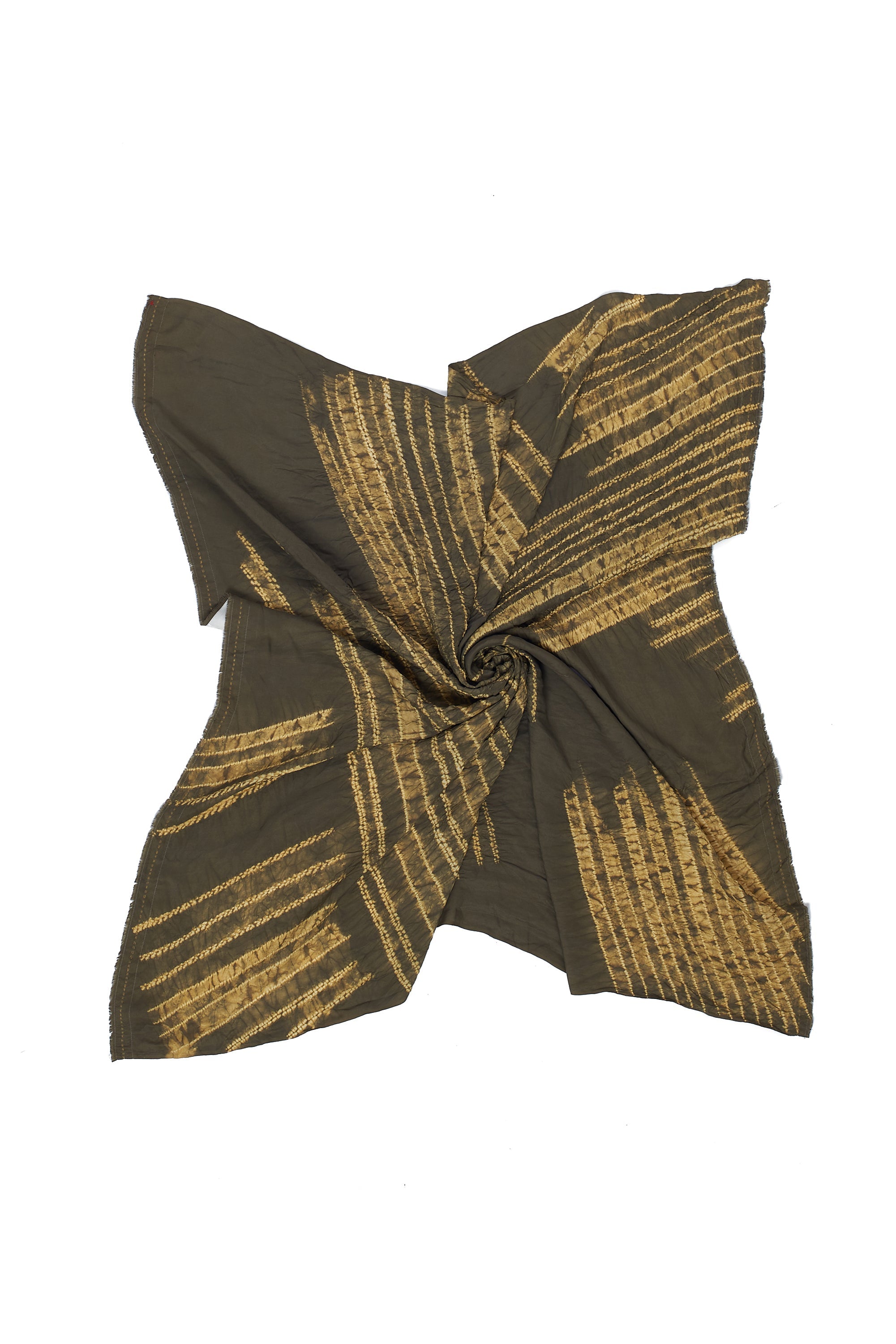 SEA GREEN DYED SHIBORI SCARF