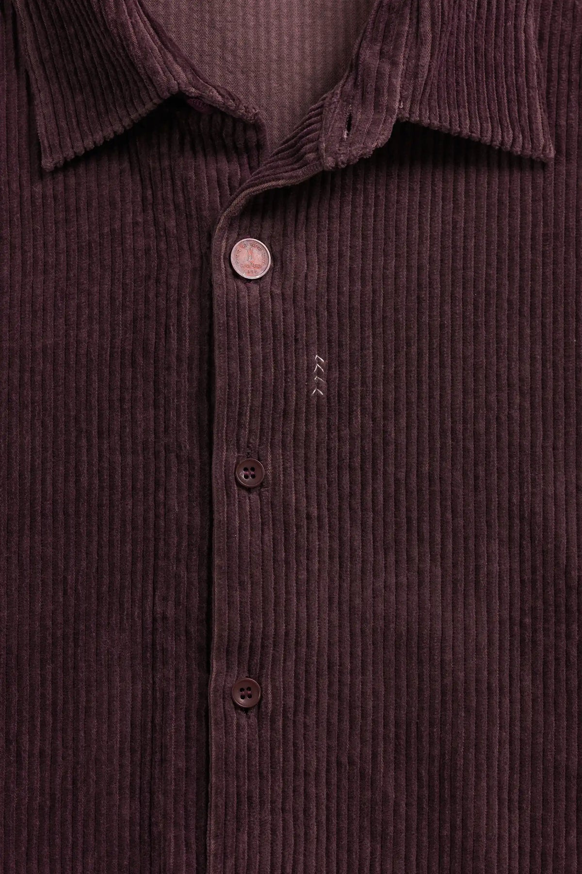 Button Down Shirt in Purple Red