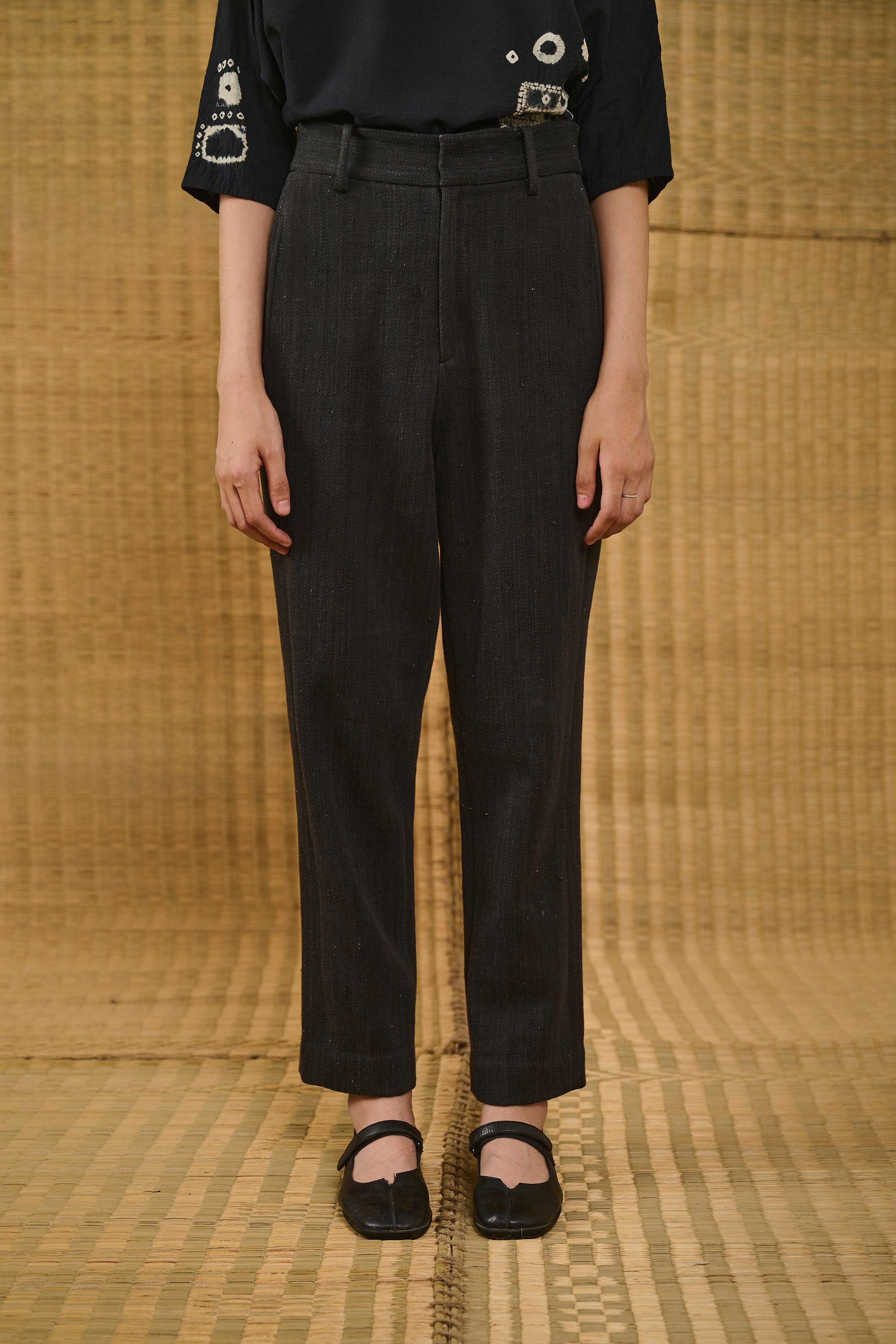 REGULAR FIT DENIM TROUSERS