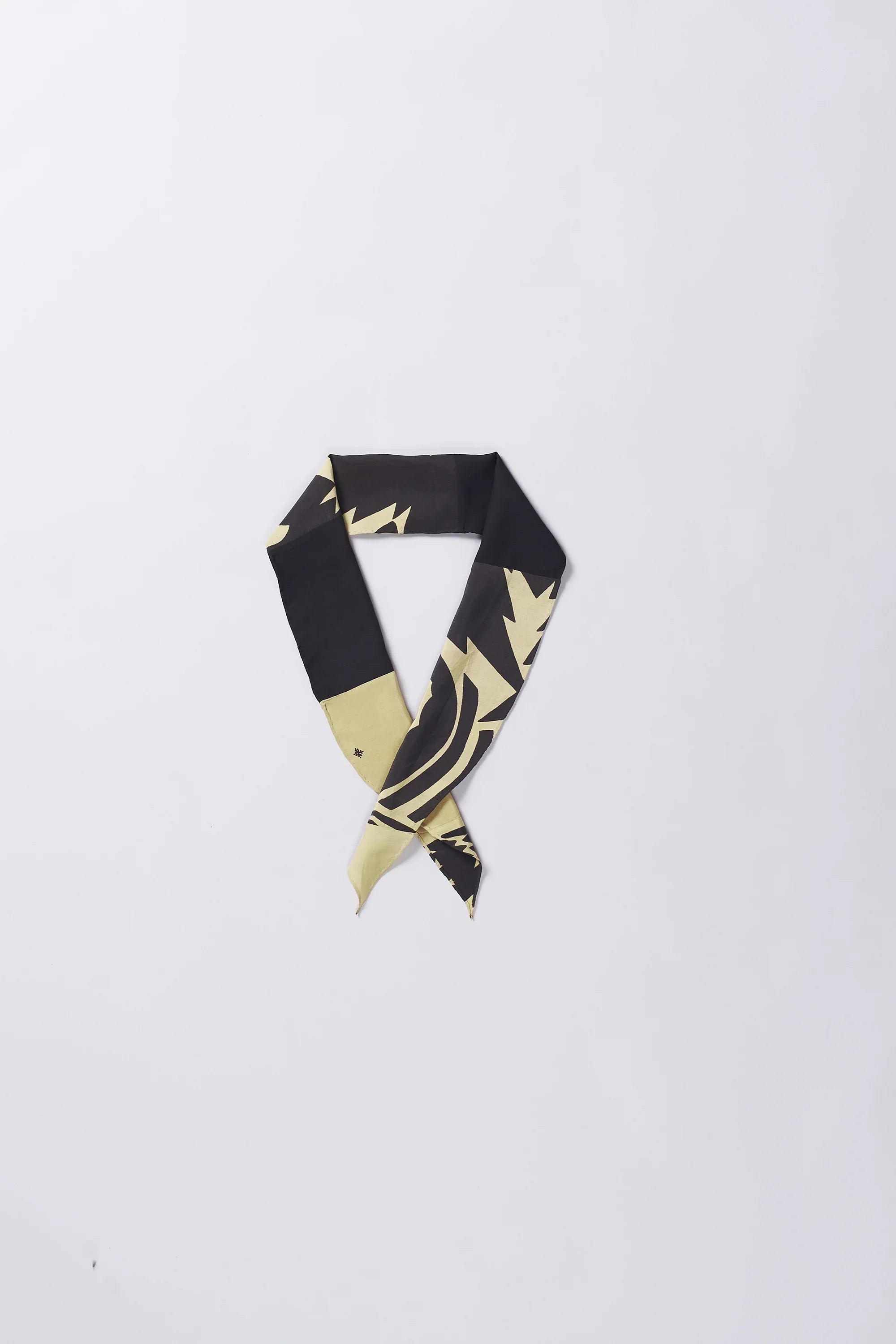 Charcoal Patchwork Bandana in Silk