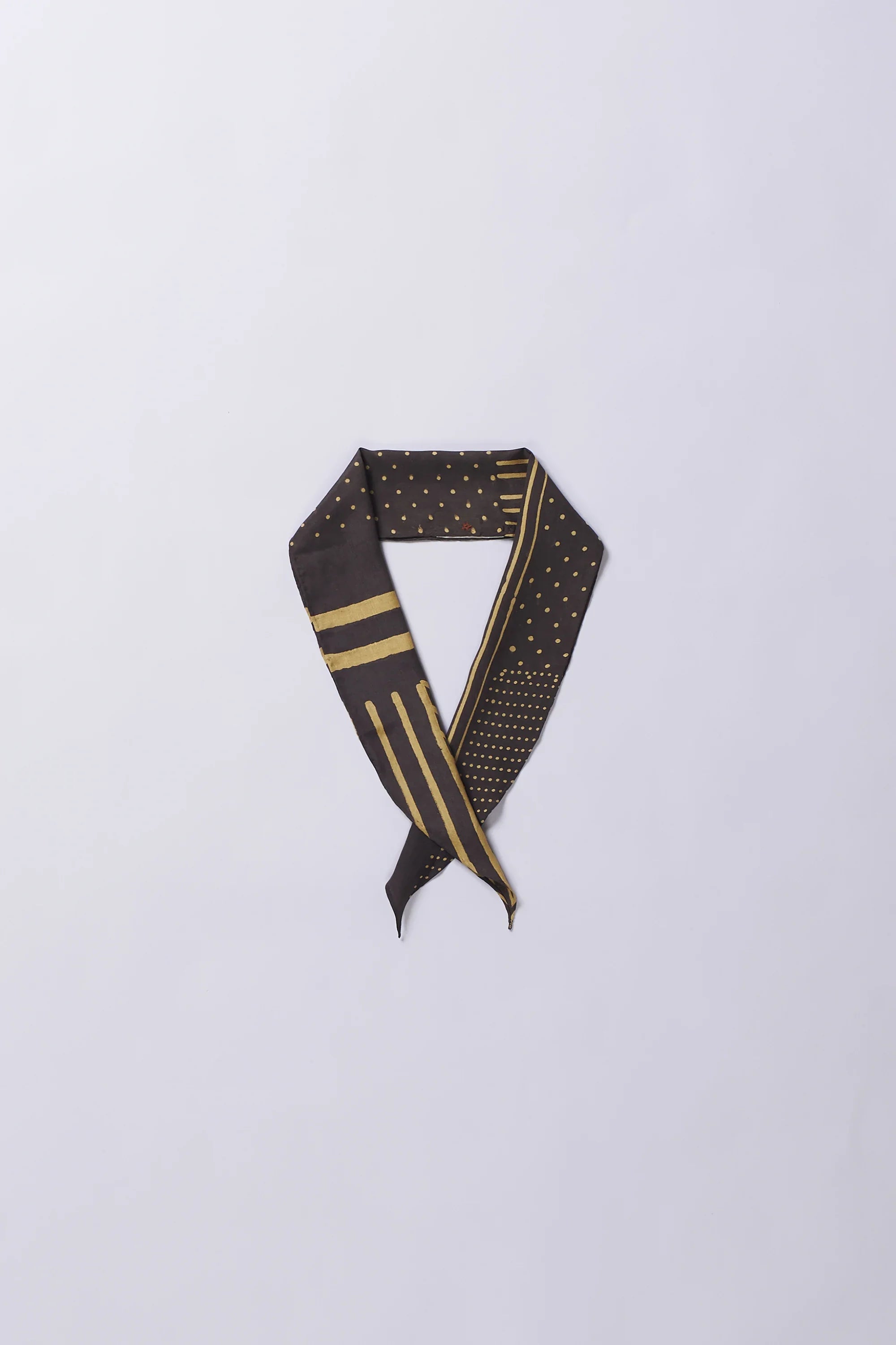 Silk Screen Printed Bandana in Charcoal