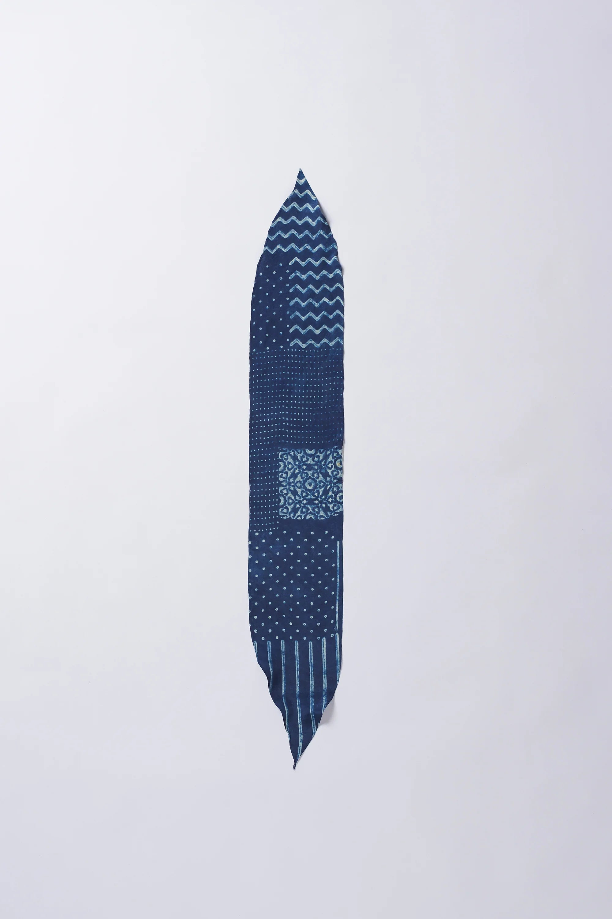 Indigo Silk Screen Printed Bandana