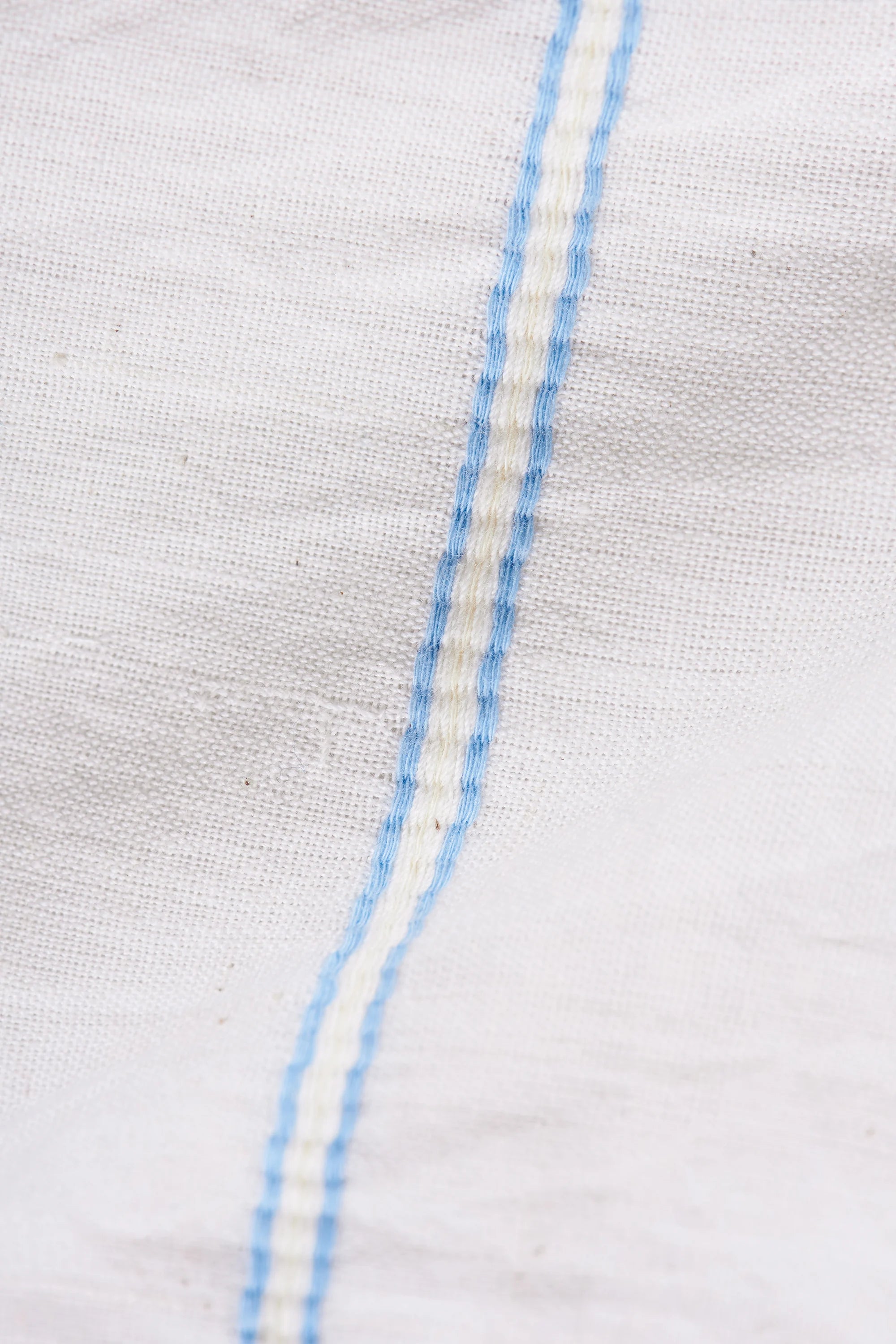 Close-up of a fabric with yarn dyed fabric