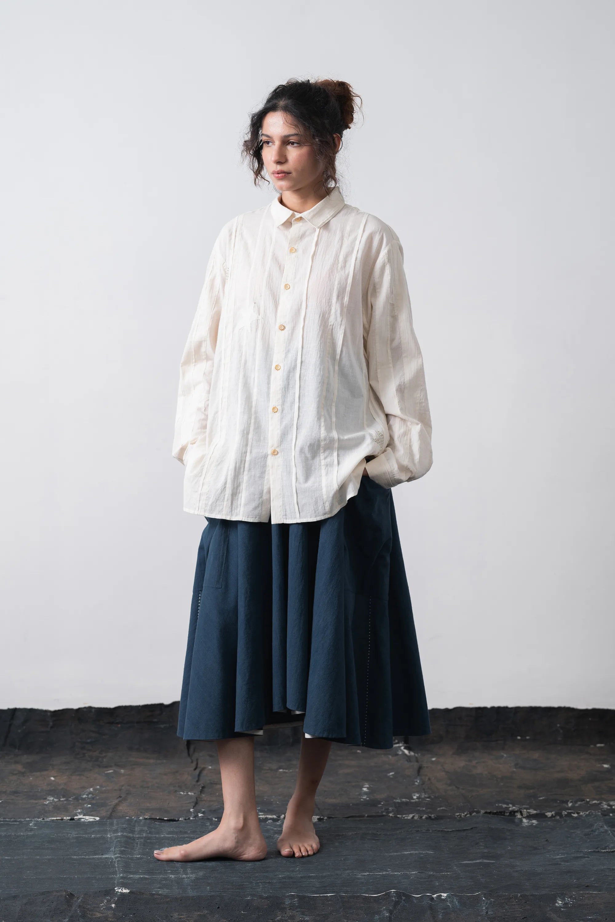 Light Volume Skirt in Space Blue
