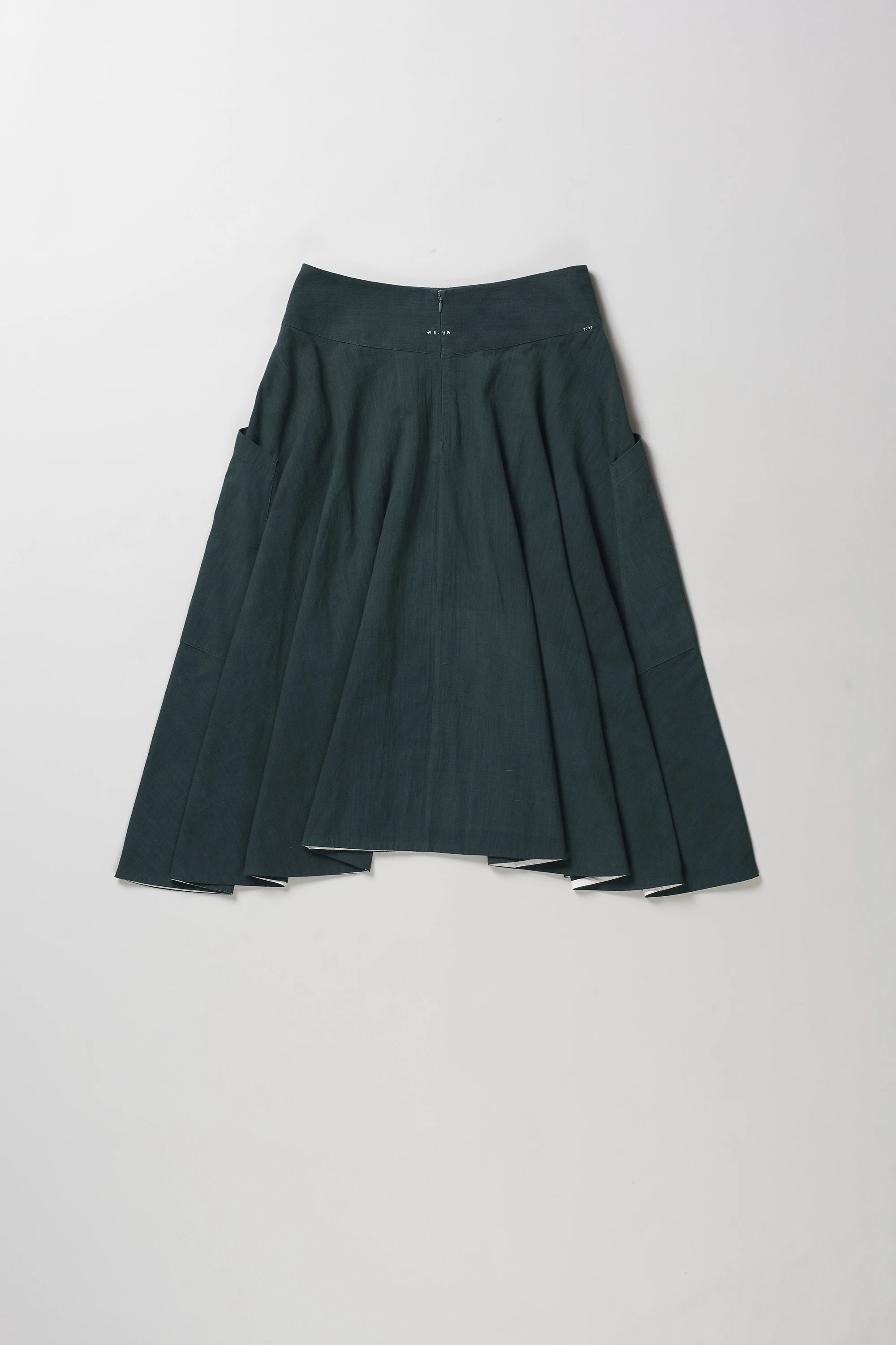Light Volume Skirt in Black Indigo
