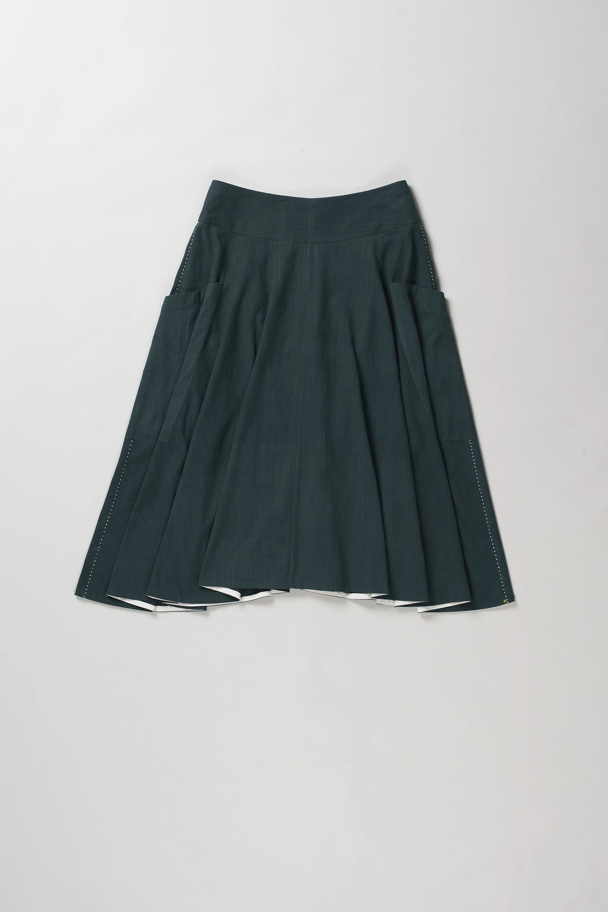 Light Volume Skirt in Black Indigo