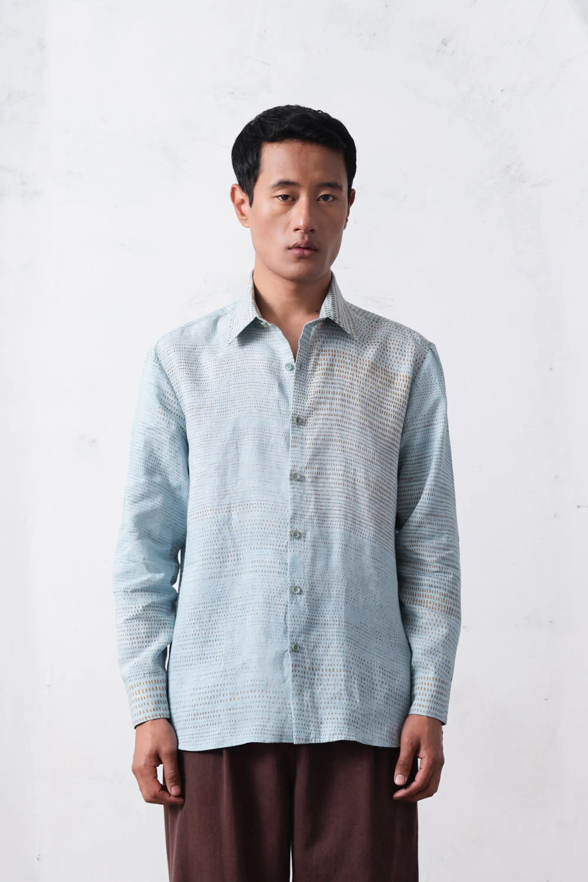 Sky Indigo Linen Shirt