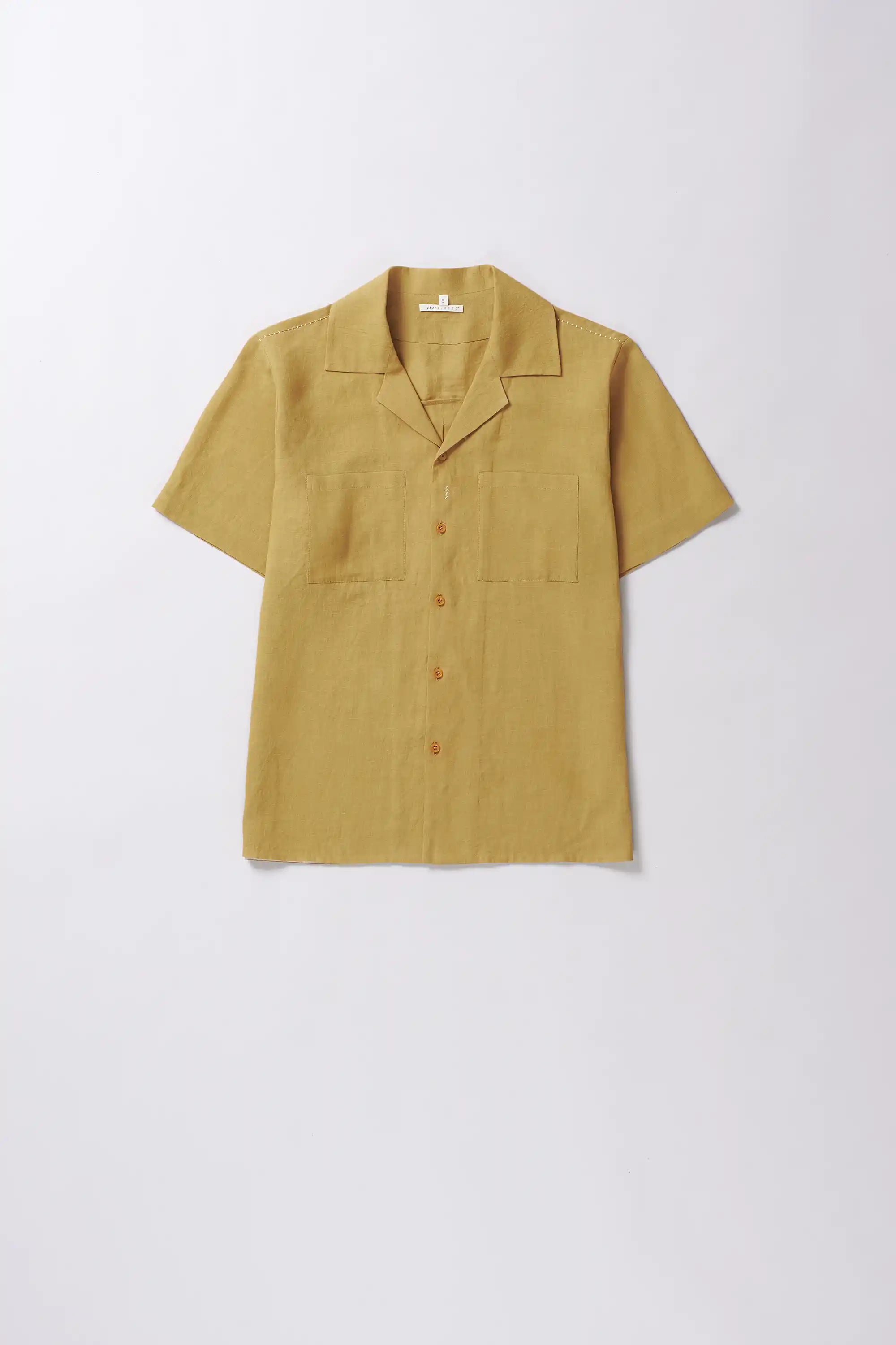 Linen ochre yellow shirt