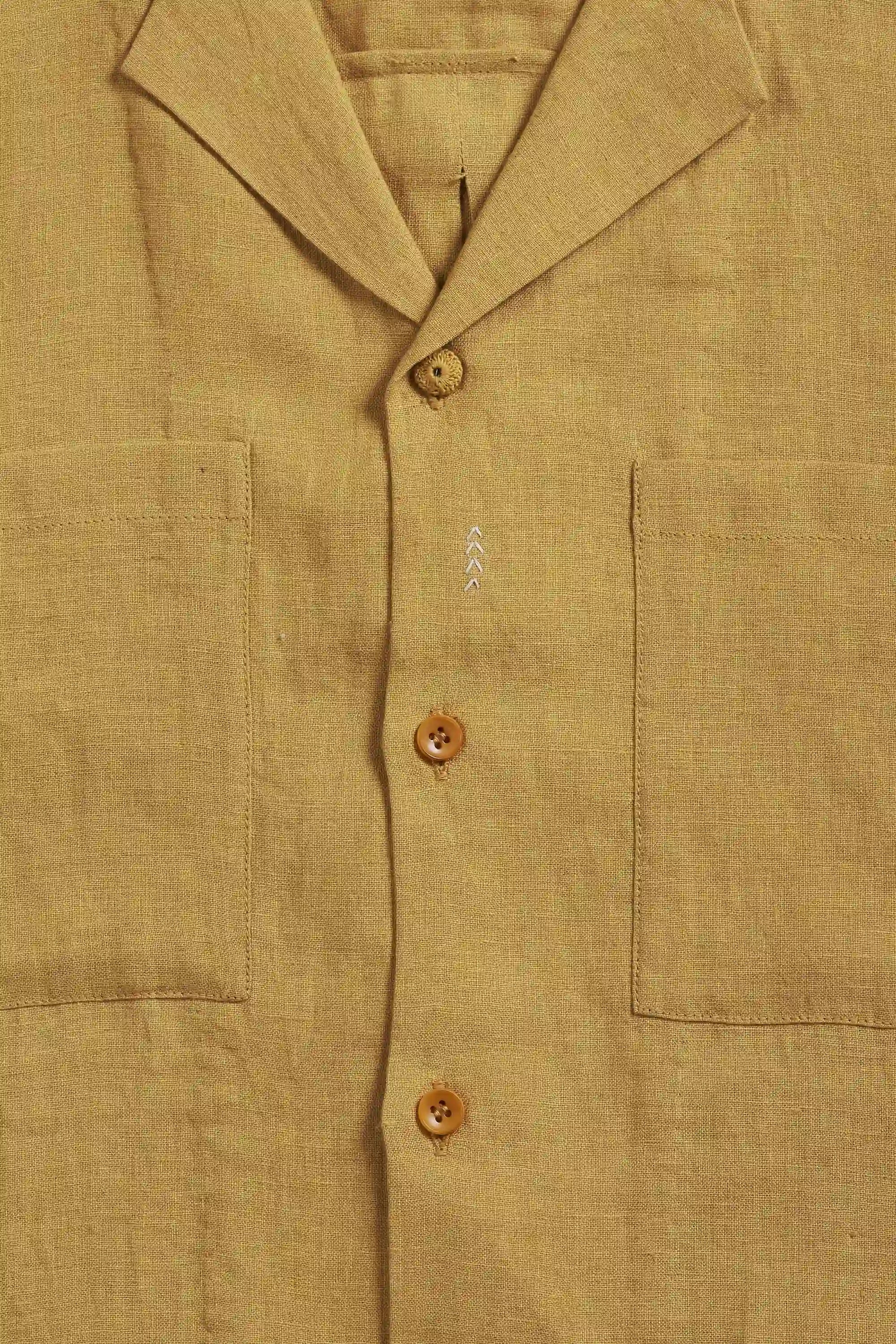Ochre Yellow Camp Shirt